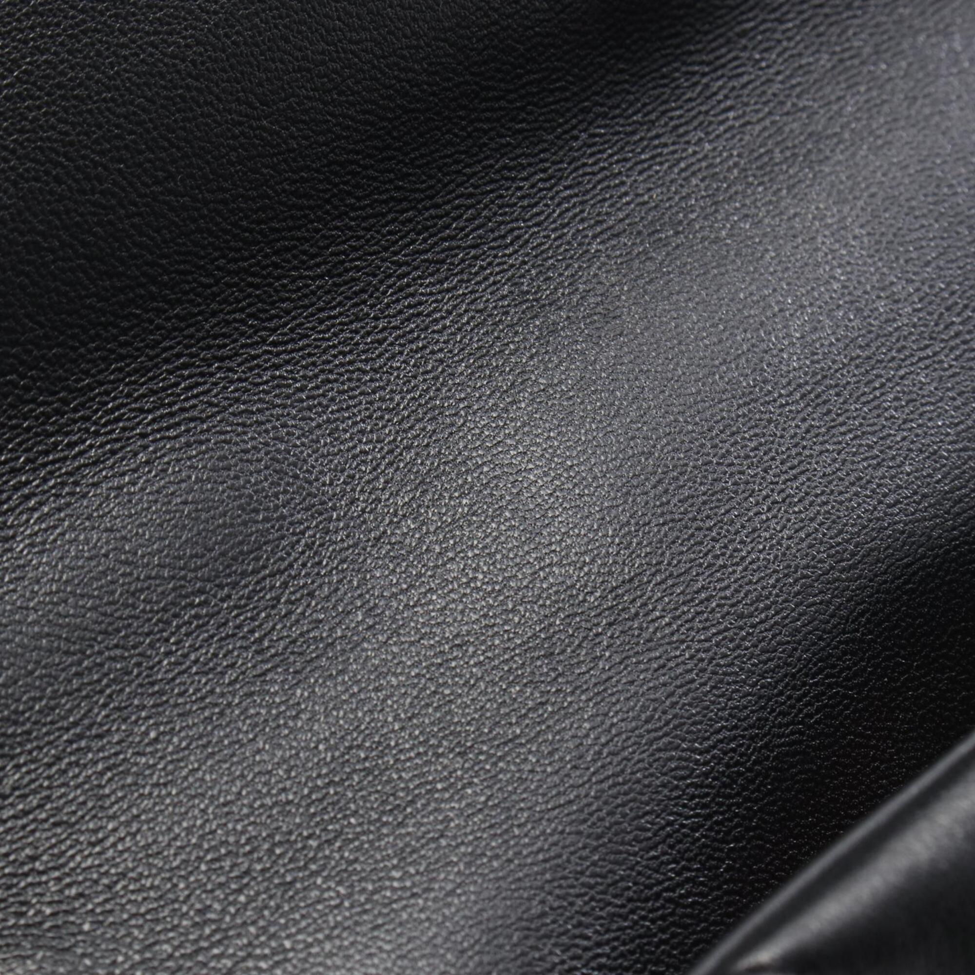 Chanel Black Leather Handbag Shoulder Bag (Pre-Owned)