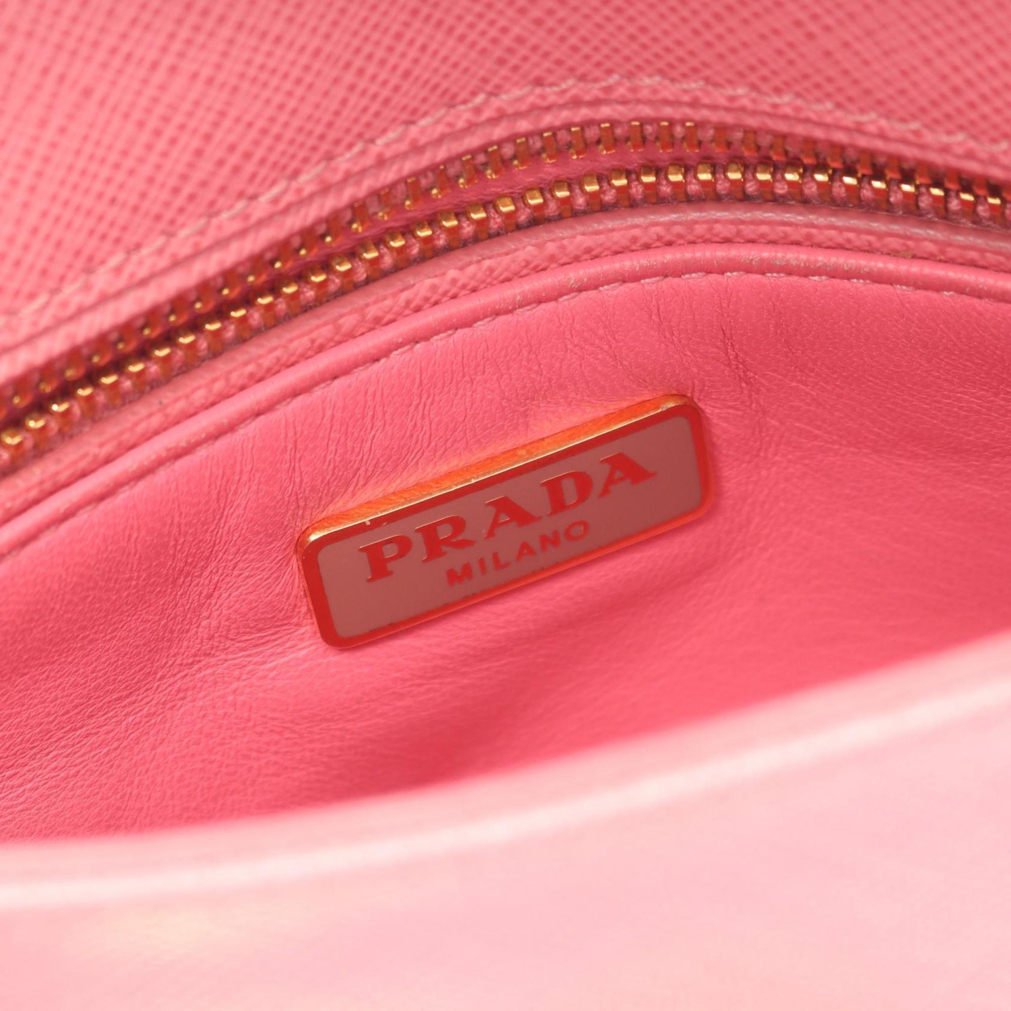 Prada Pink Saffiano Triangle Handbag (Pre-Owned)