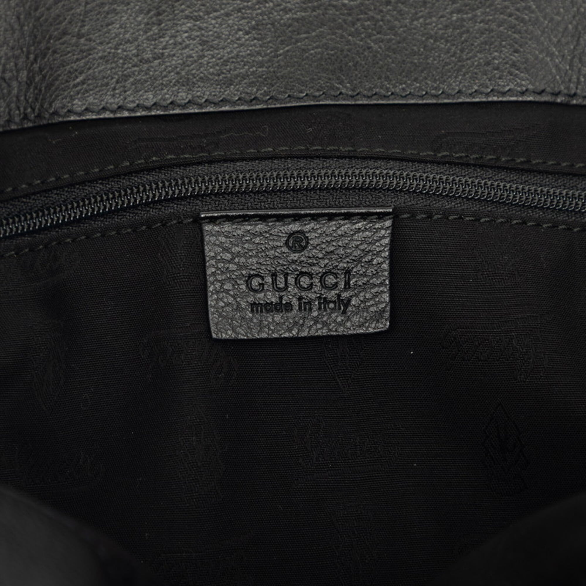 Gucci Guccissima Black Leather Handbag Tote Bag (Pre-Owned)