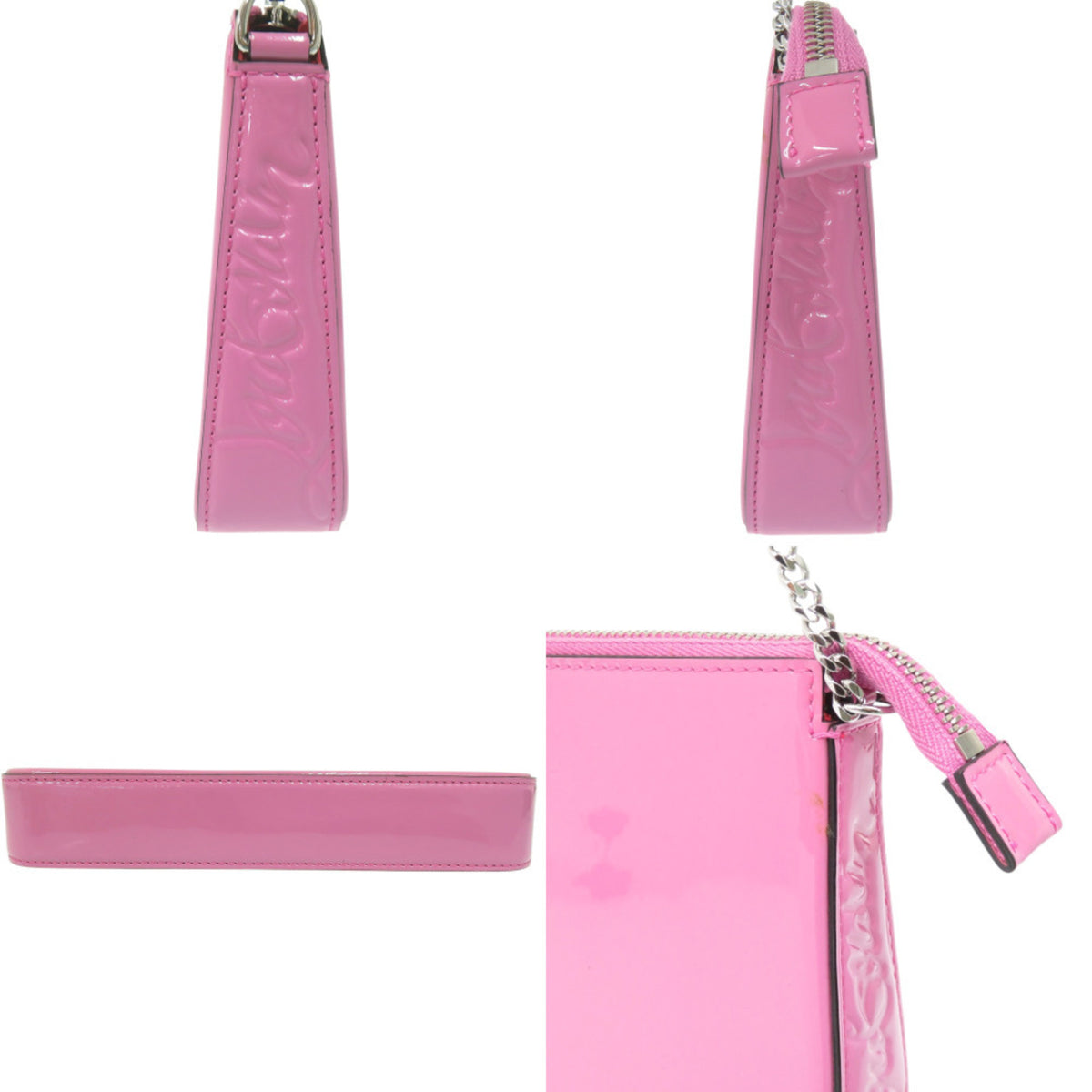 Christian Louboutin Pink Patent Leather Shoulder Bag (Pre-Owned)