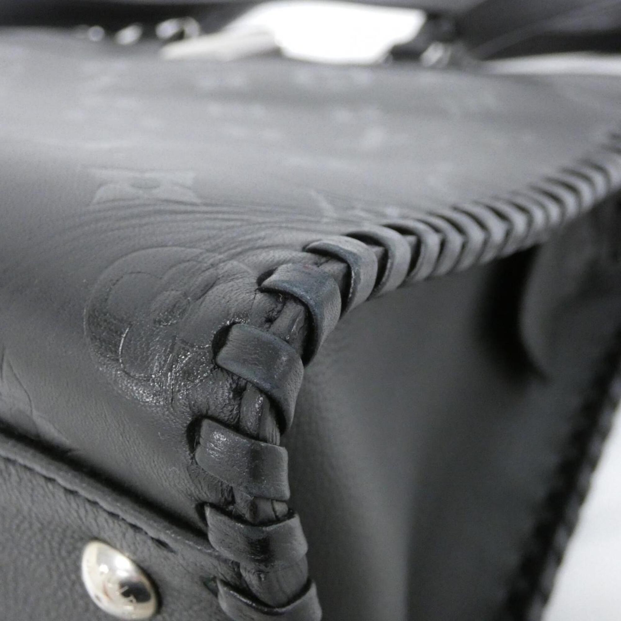 Louis Vuitton Black Leather Handbag (Pre-Owned)