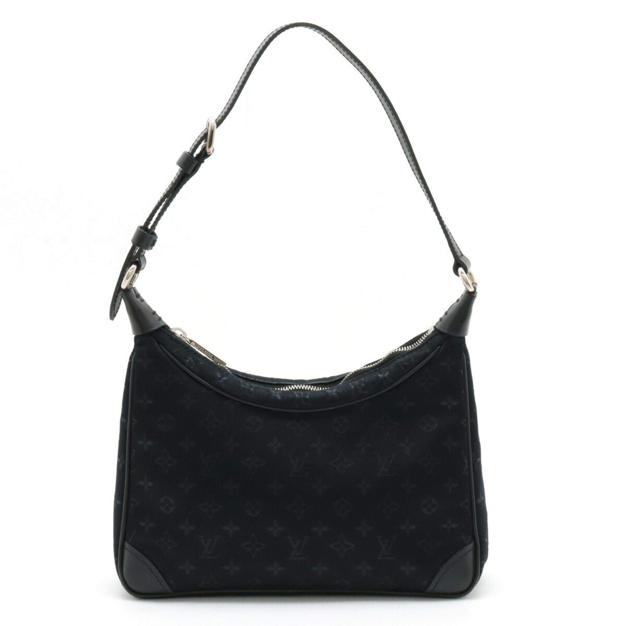 Louis Vuitton Black Monogram Noir Monogram Satin Handbag Pouch (Pre-Owned)
