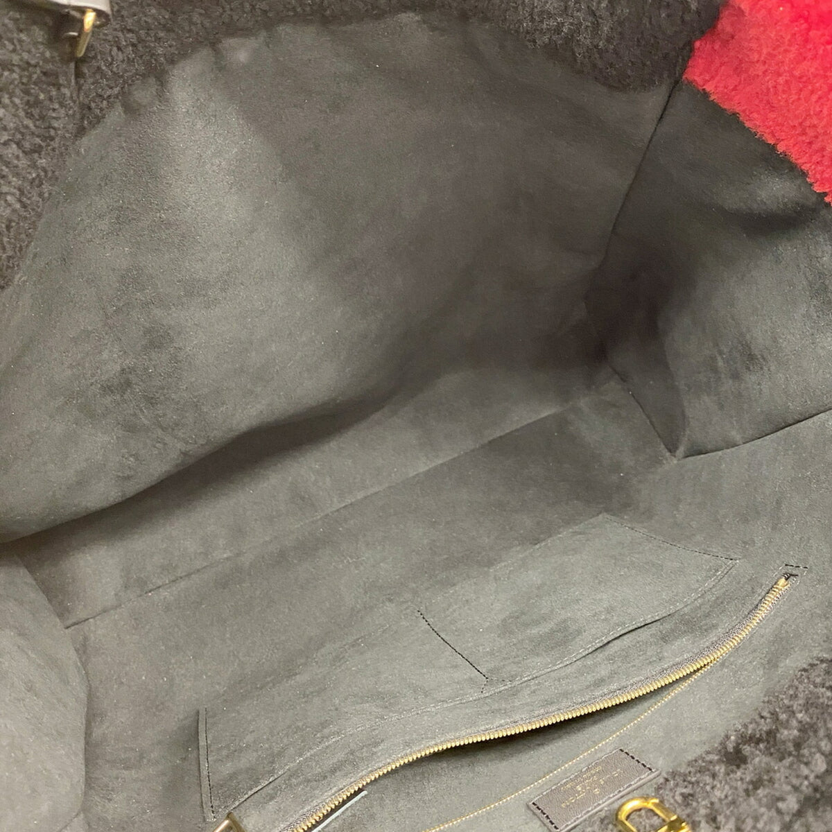 Louis Vuitton Black Red Color Tote Bag (Pre-Owned)