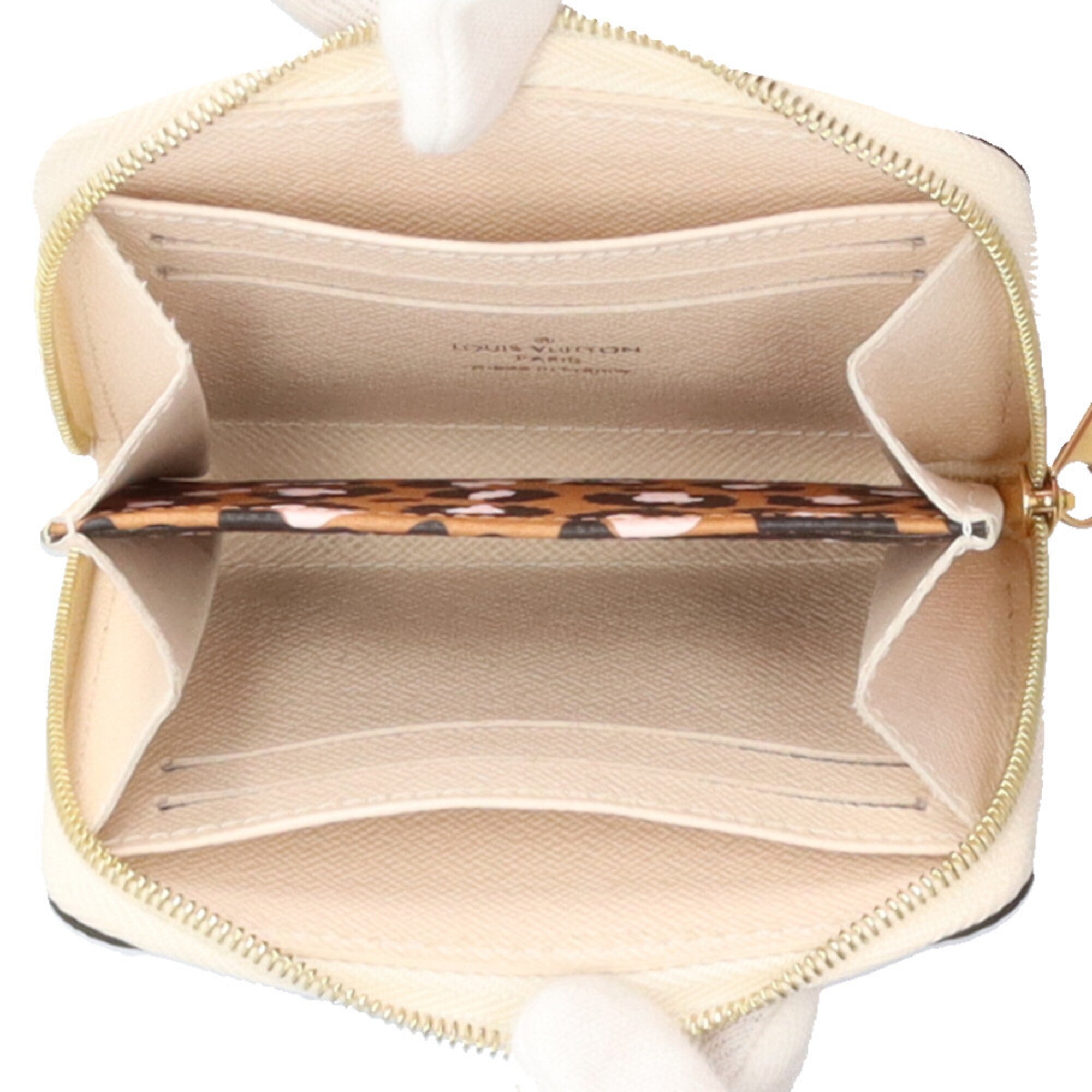 Louis Vuitton Or White Canvas Coin Purse/Coin Case (Pre-Owned)