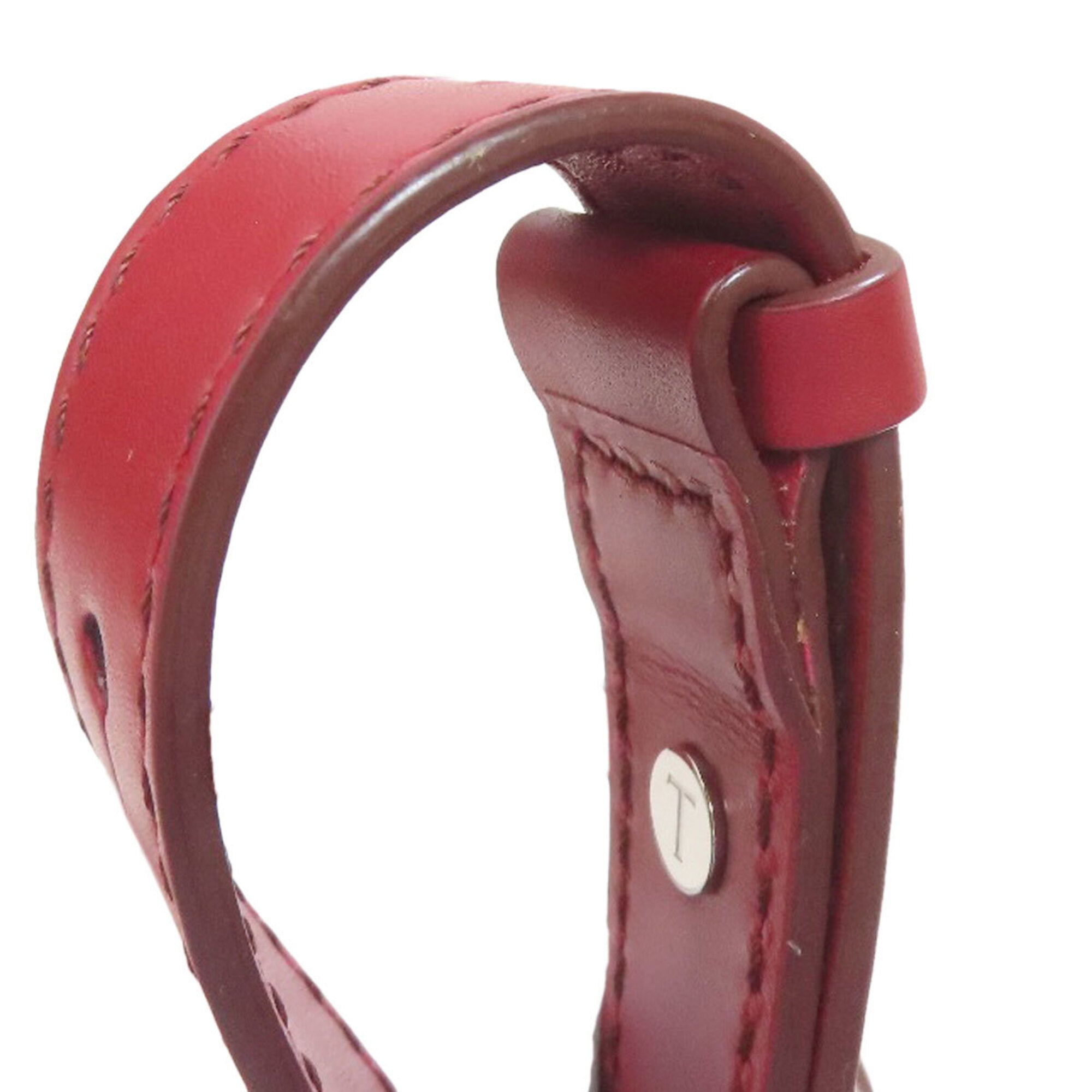 Tod's Red Color Leather Handbag (Pre-Owned)