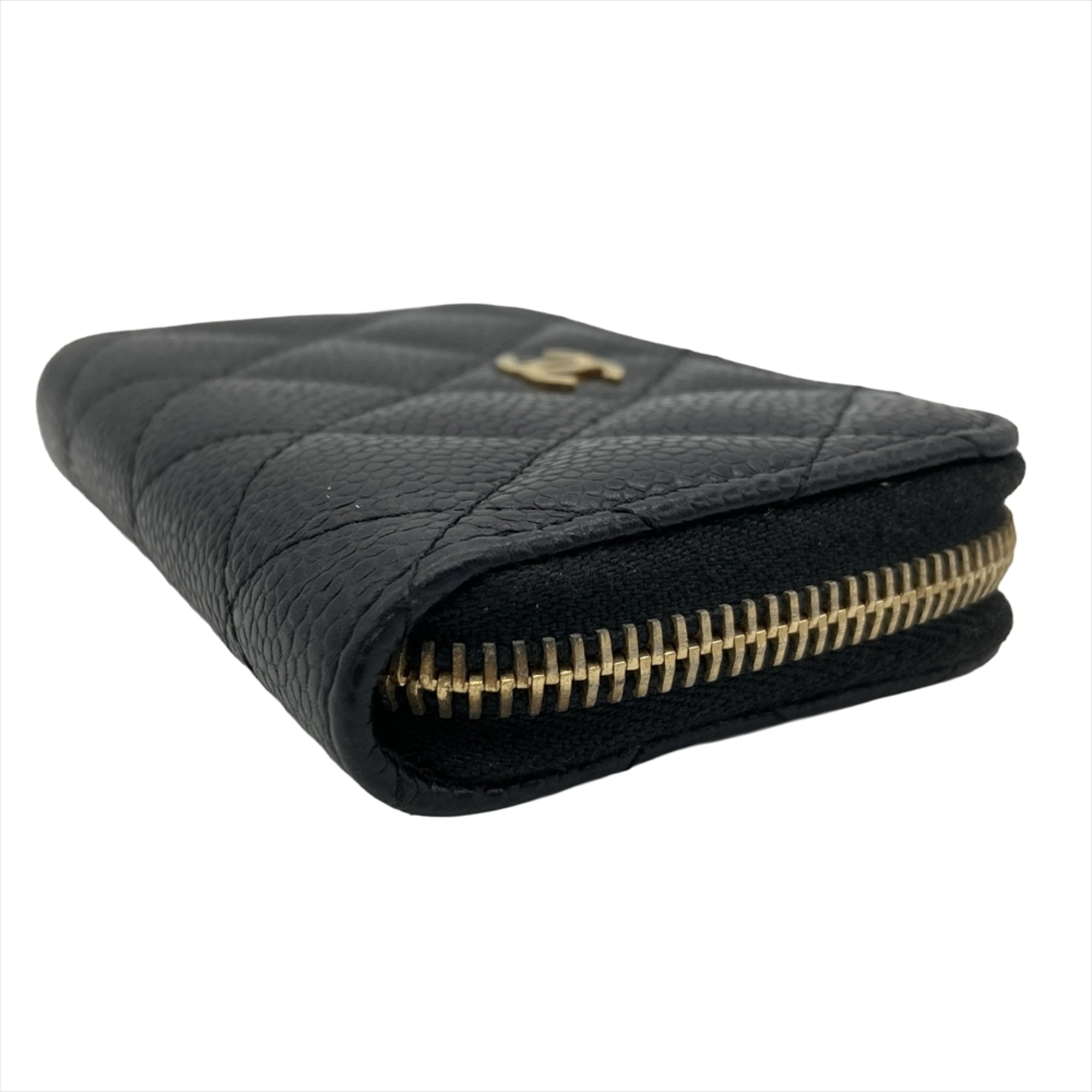 Chanel Black Grained Calfskin Coin Purse/Coin Case (Pre-Owned)