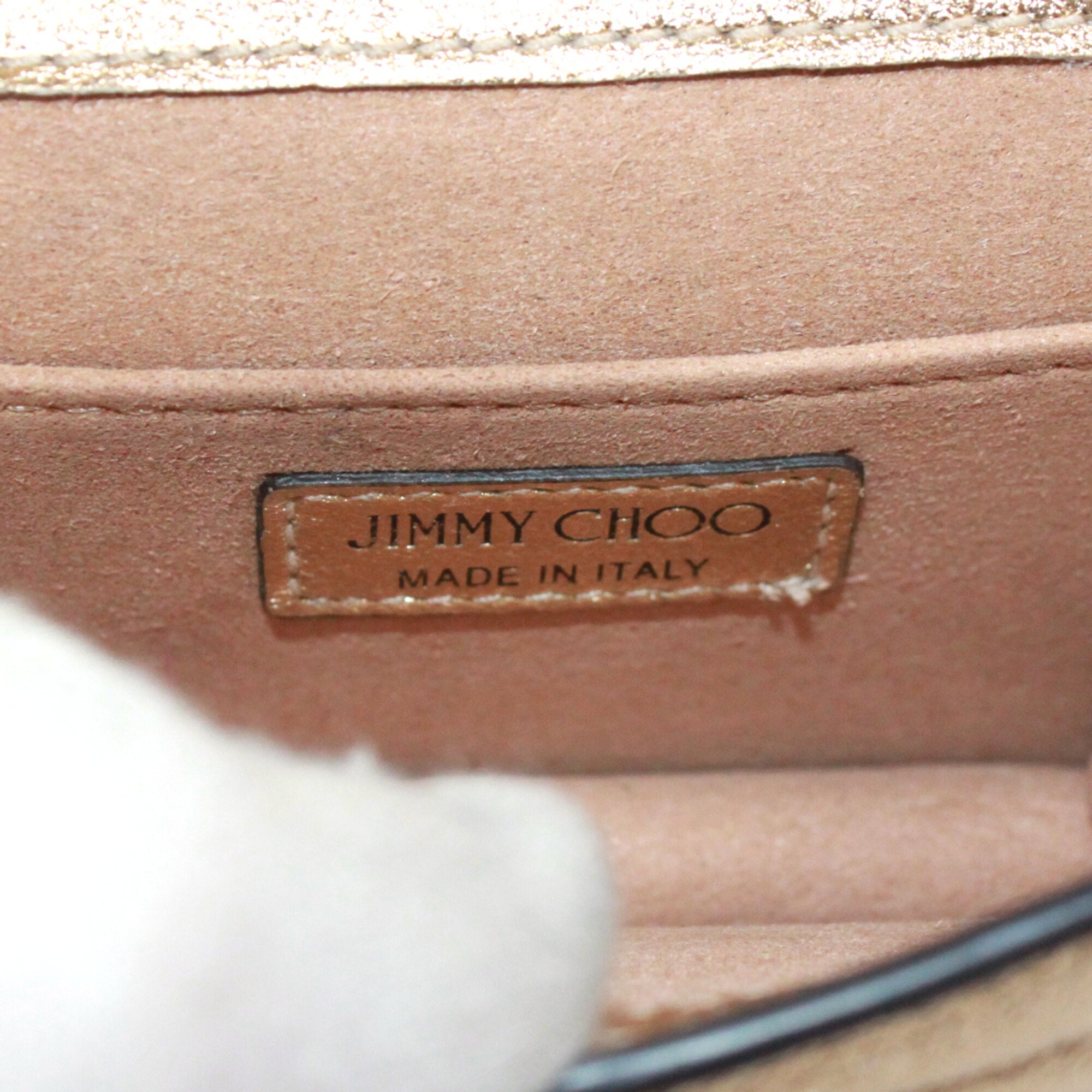 Jimmy Choo Gold Leather Shoulder Bag (Pre-Owned)
