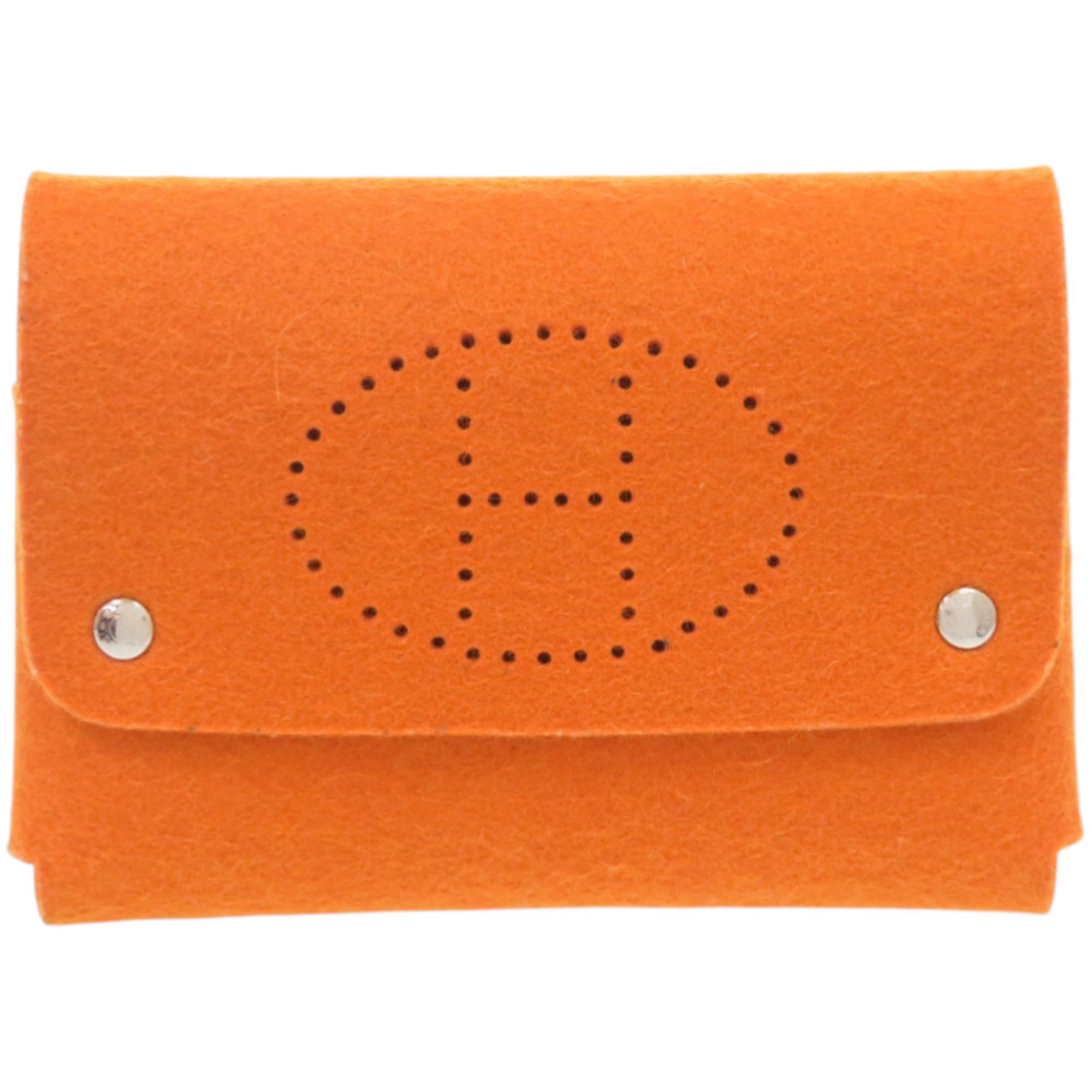 Hermes Orange Felt Pouch (Pre-Owned)