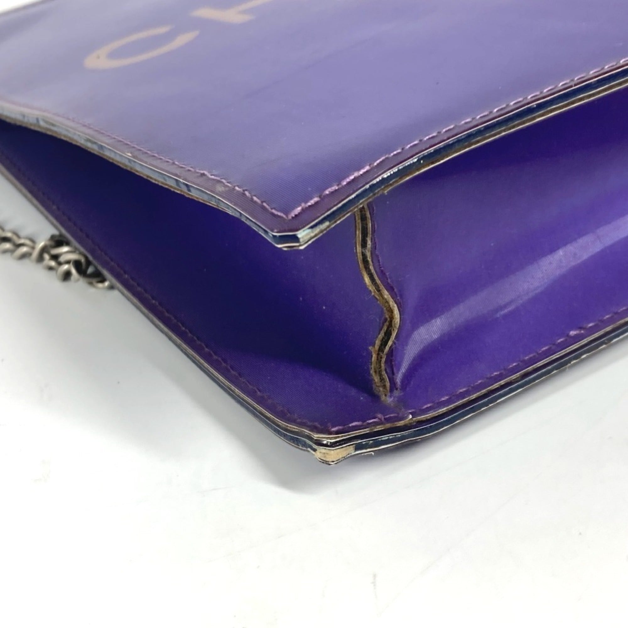 Chanel Purple Pvc Leather Shoulder Bag (Pre-Owned)