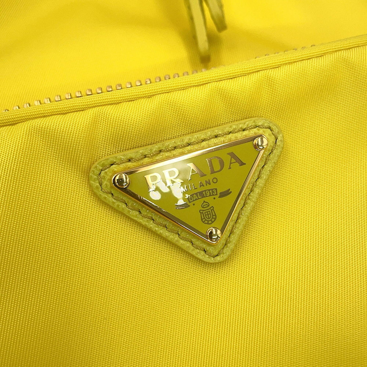 Prada Yellow Nylon Handbag (Pre-Owned)