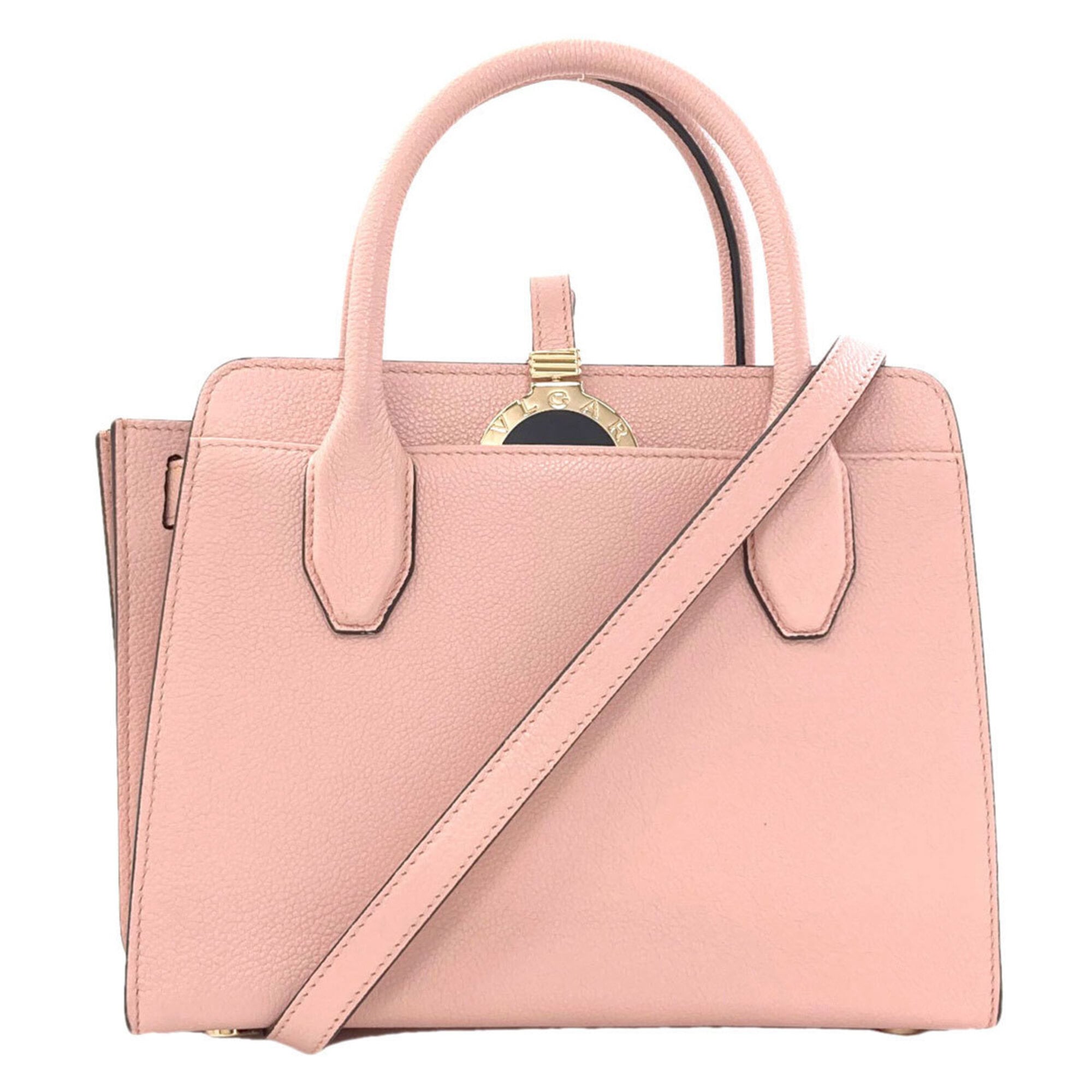 Bvlgari Pink Leather Handbag (Pre-Owned)