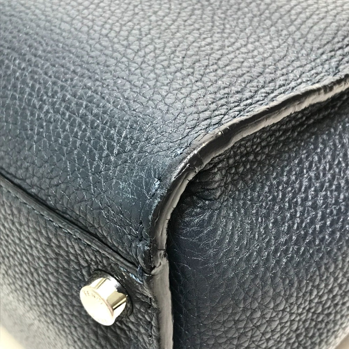 Fendi Navy Leather Briefcase (Pre-Owned)