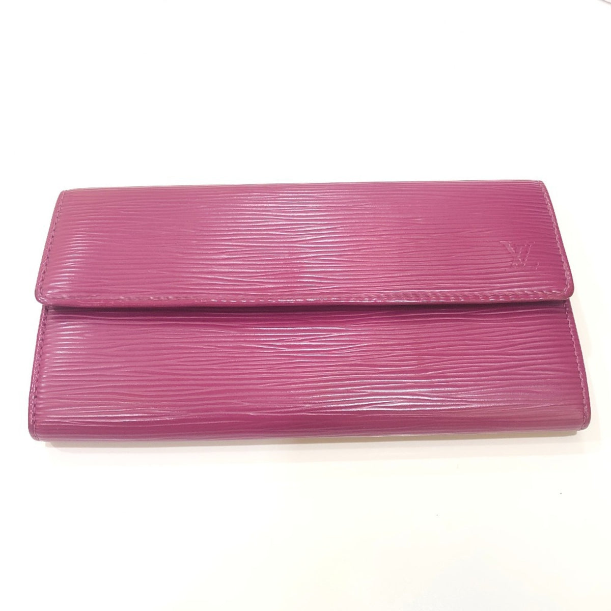 Louis Vuitton Epi Fuchsia Purple Epi Leather Long Wallet (Bi-Fold) (Pre-Owned)
