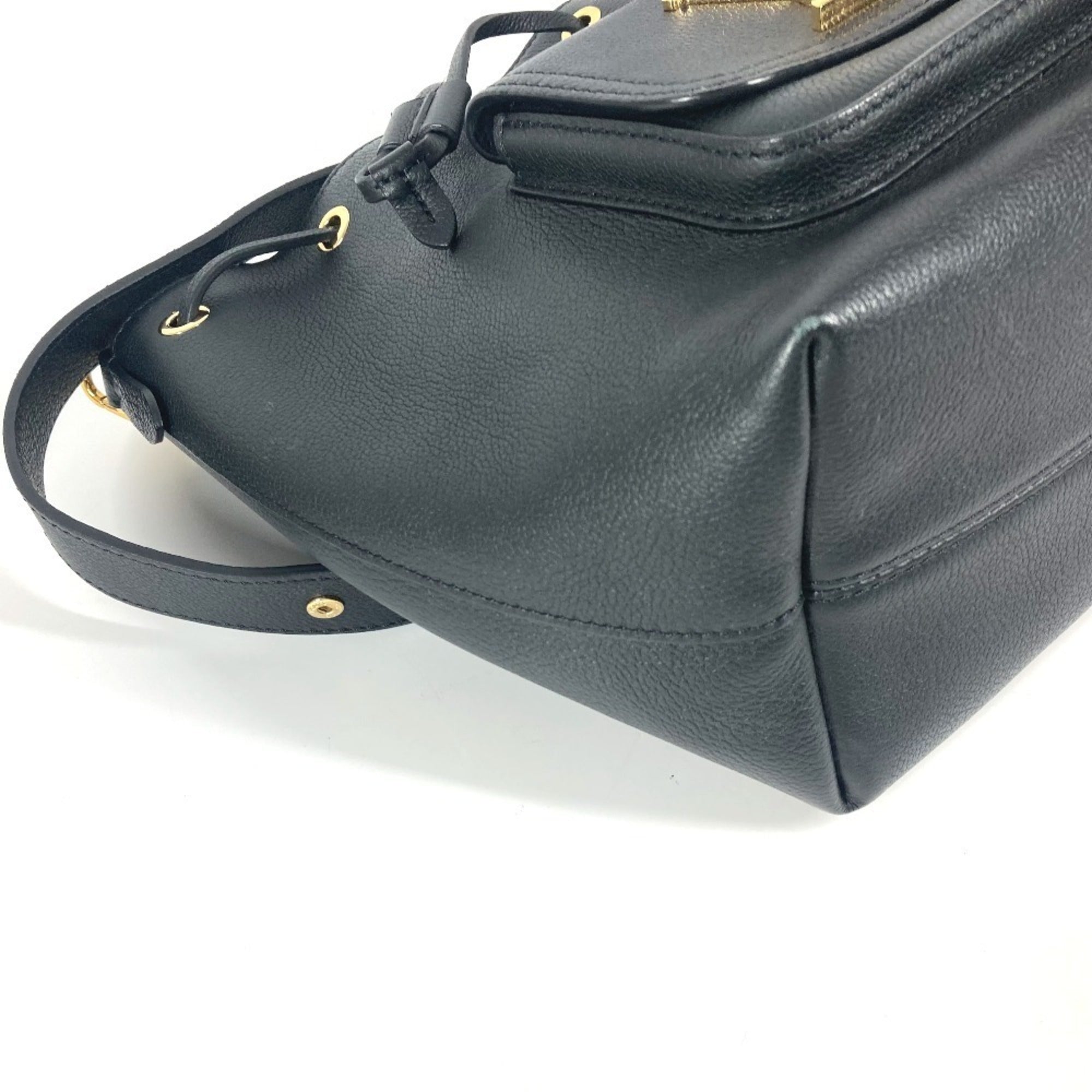 Louis Vuitton Black Noir Leather Handbag Shoulder Bag (Pre-Owned)