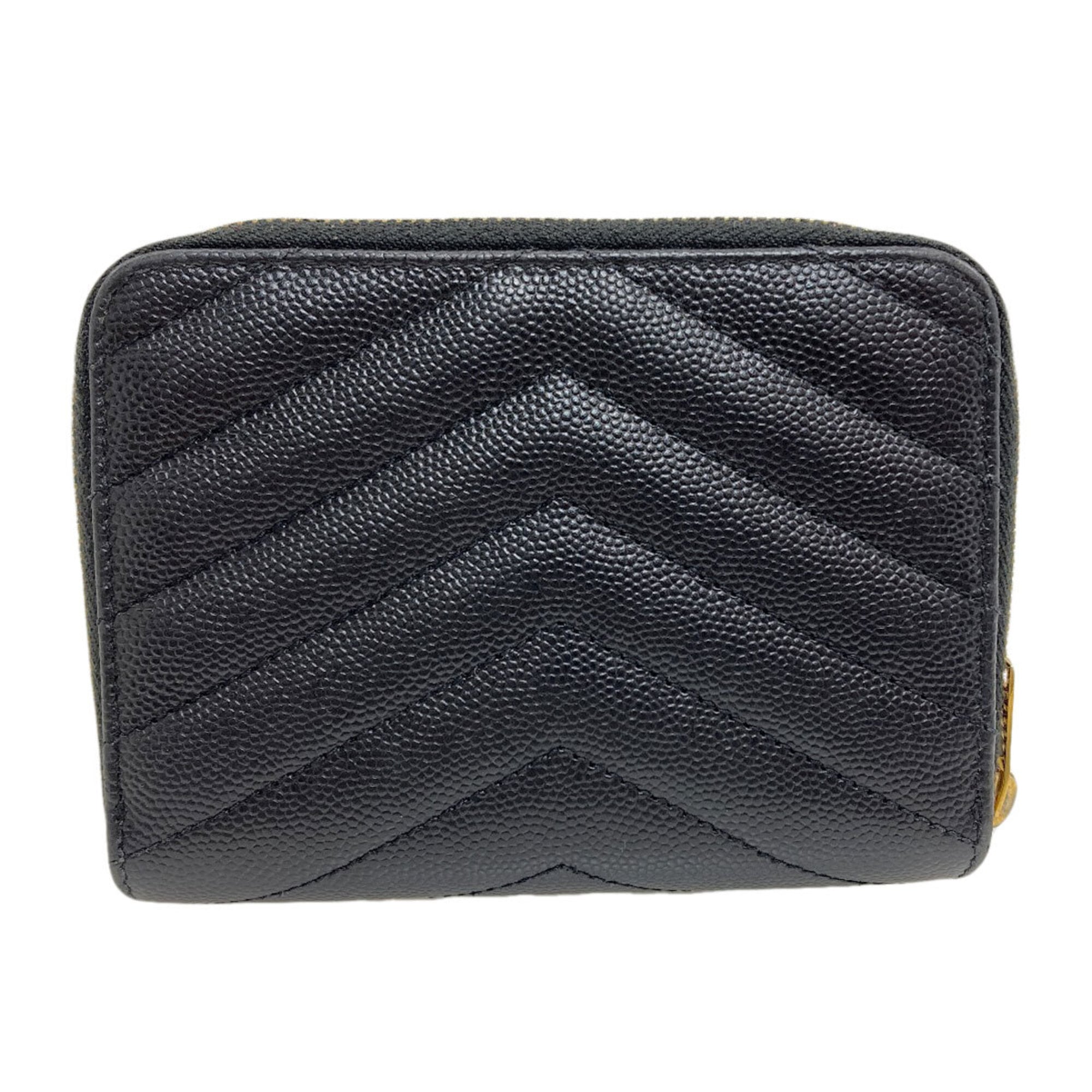 Yves Saint Laurent Black Leather Wallet (Bi-Fold) (Pre-Owned)