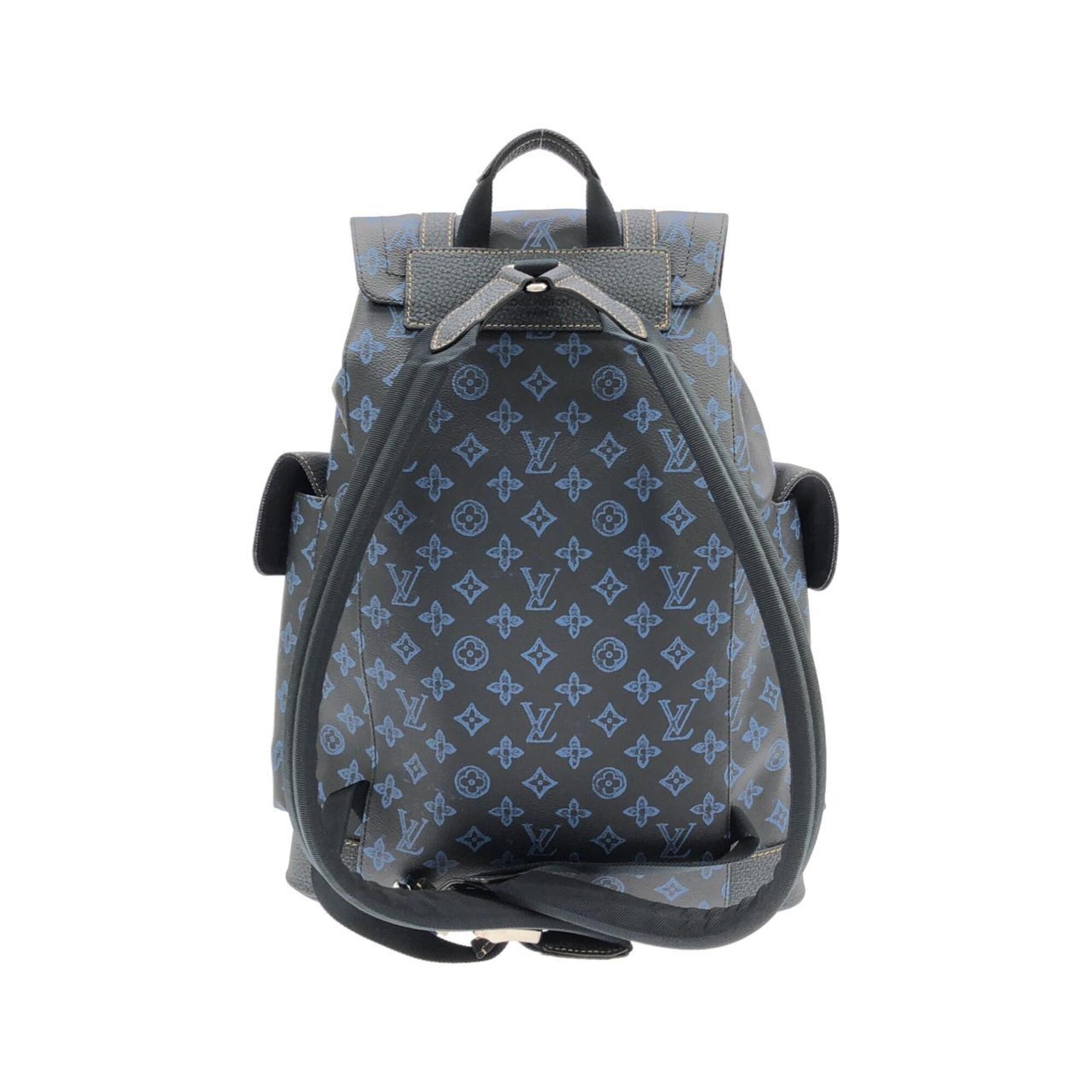 Louis Vuitton Monogram Blue Coated Canvas Handbag (Pre-Owned)