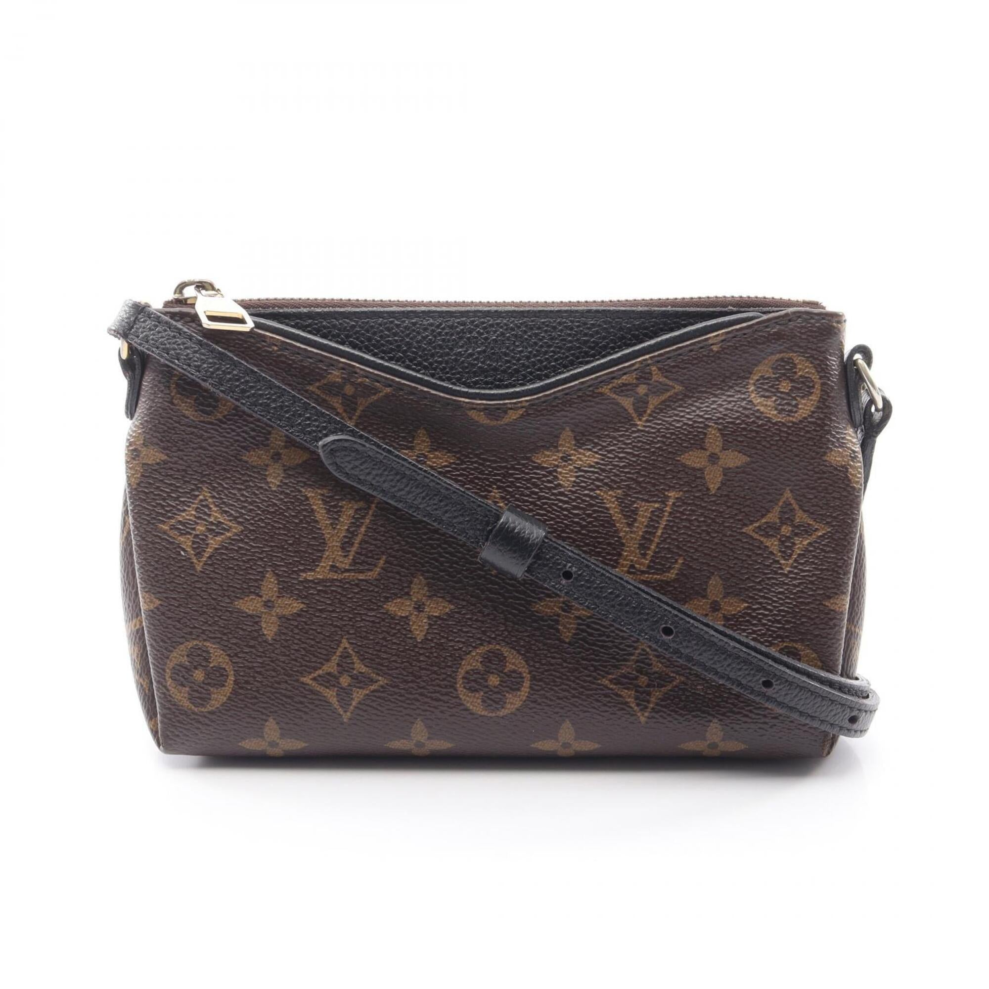 Louis Vuitton Black Brown Pvc Leather Handbag (Pre-Owned)