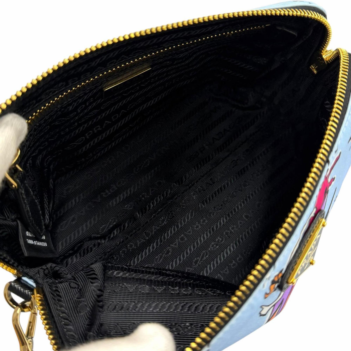 Prada Blue Nylon Pouch (Pre-Owned)