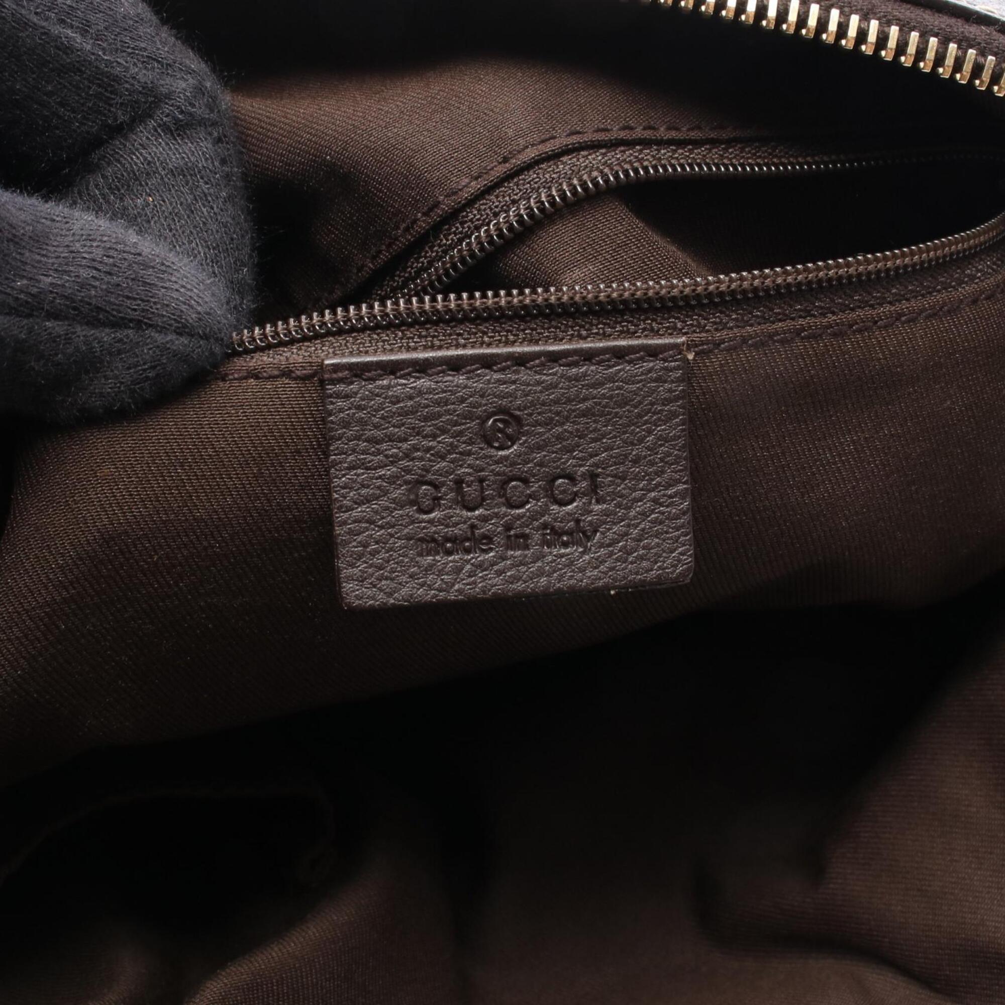Gucci Abbey Beige Brown Gg Canvas Handbag Shoulder Bag (Pre-Owned)