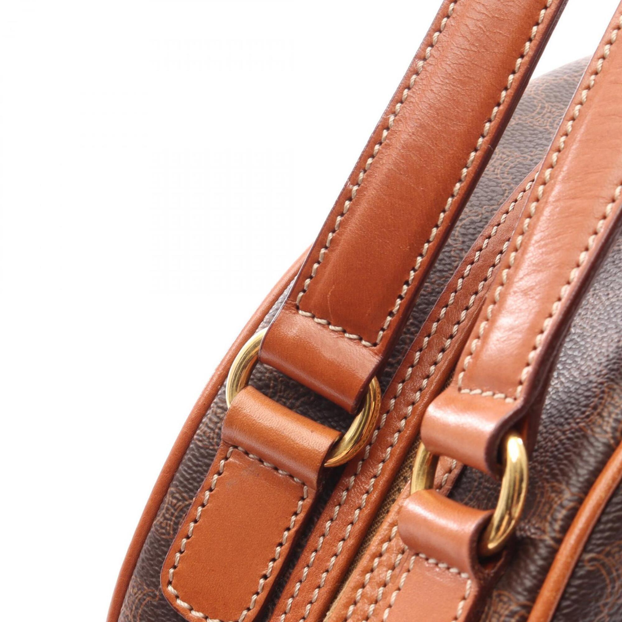 Celine Brown Coated Canvas Leather Handbag (Pre-Owned)