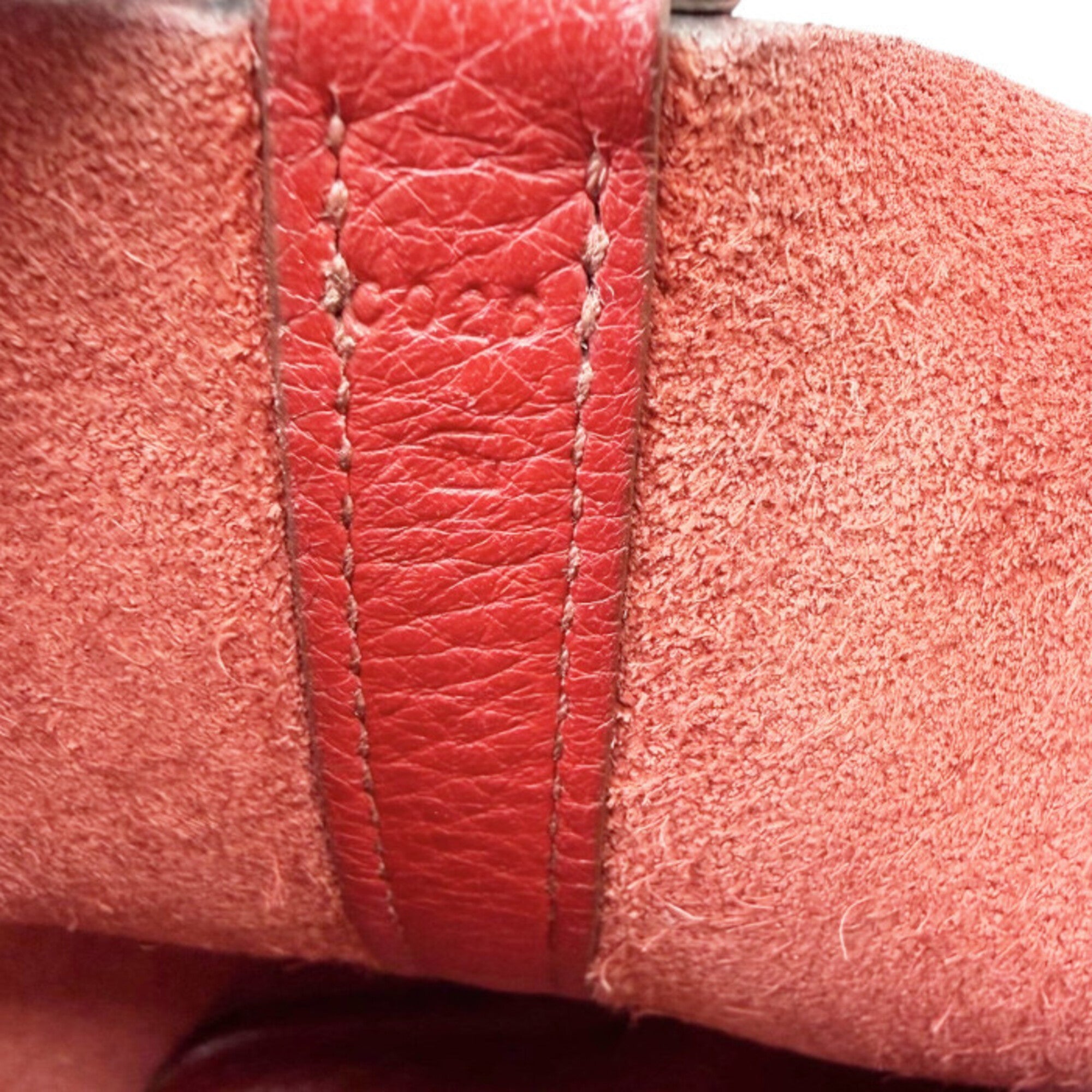 Hermes Rouge Garance Taurillon Clemence Leather Handbag (Pre-Owned)