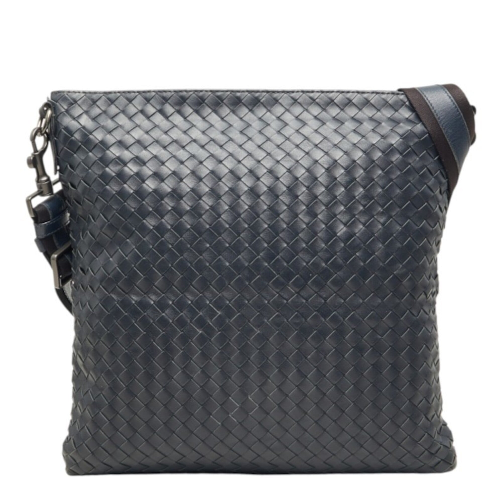 Bottega Veneta Navy Leather Shoulder Bag (Pre-Owned)