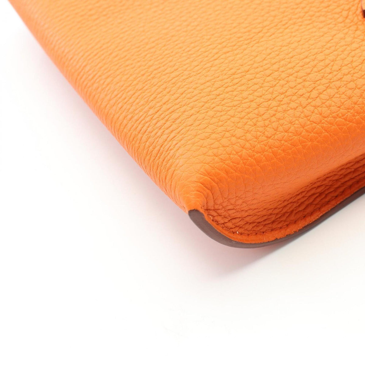 Hermes Orange Togo Leather Handbag Shoulder Bag (Pre-Owned)