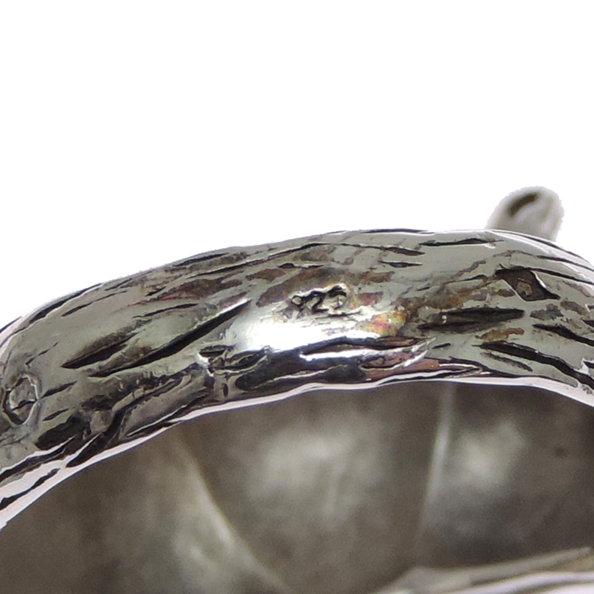 Hermes Silver 925 Band Ring (Pre-Owned)