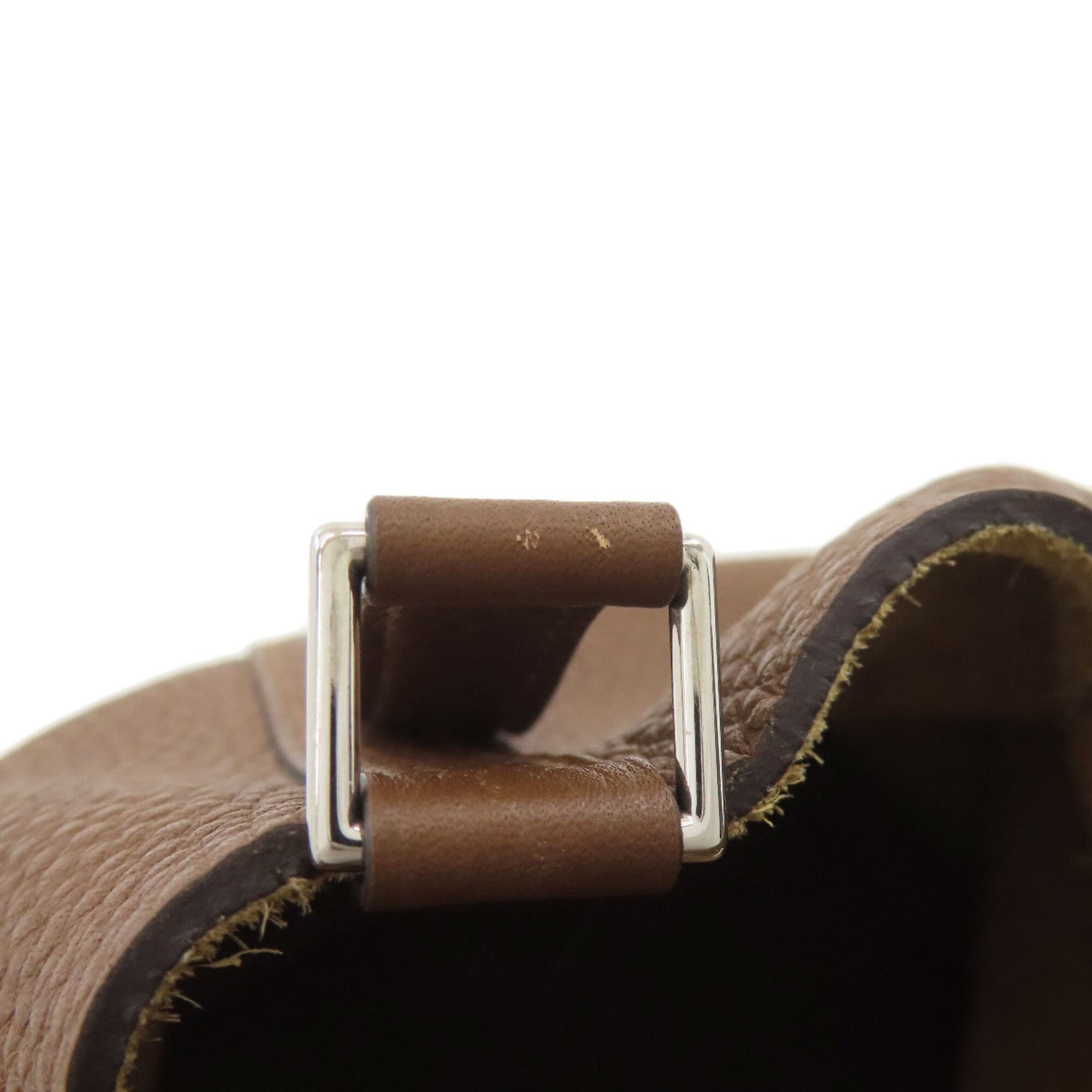 Hermes Brown Taurillon Clemence Leather Handbag (Pre-Owned)