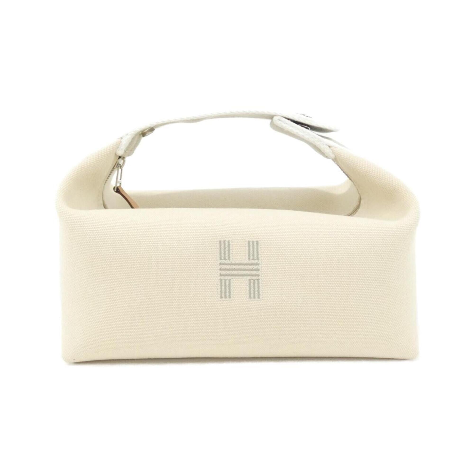 Hermes Black Natural Canvas Handbag Pouch (Pre-Owned)