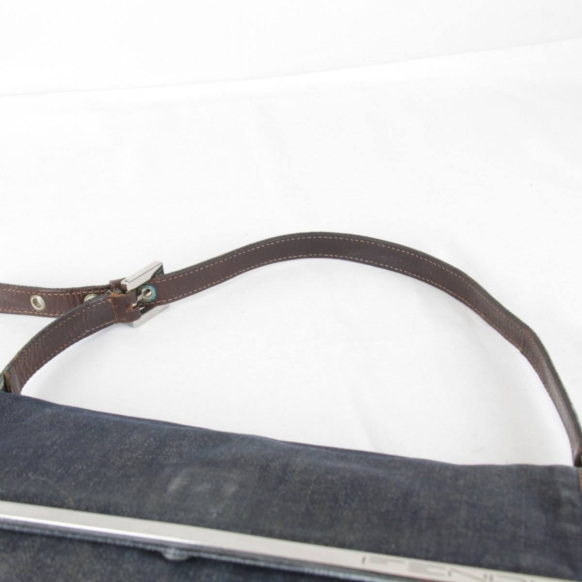 Fendi Navy Denim Shoulder Bag (Pre-Owned)