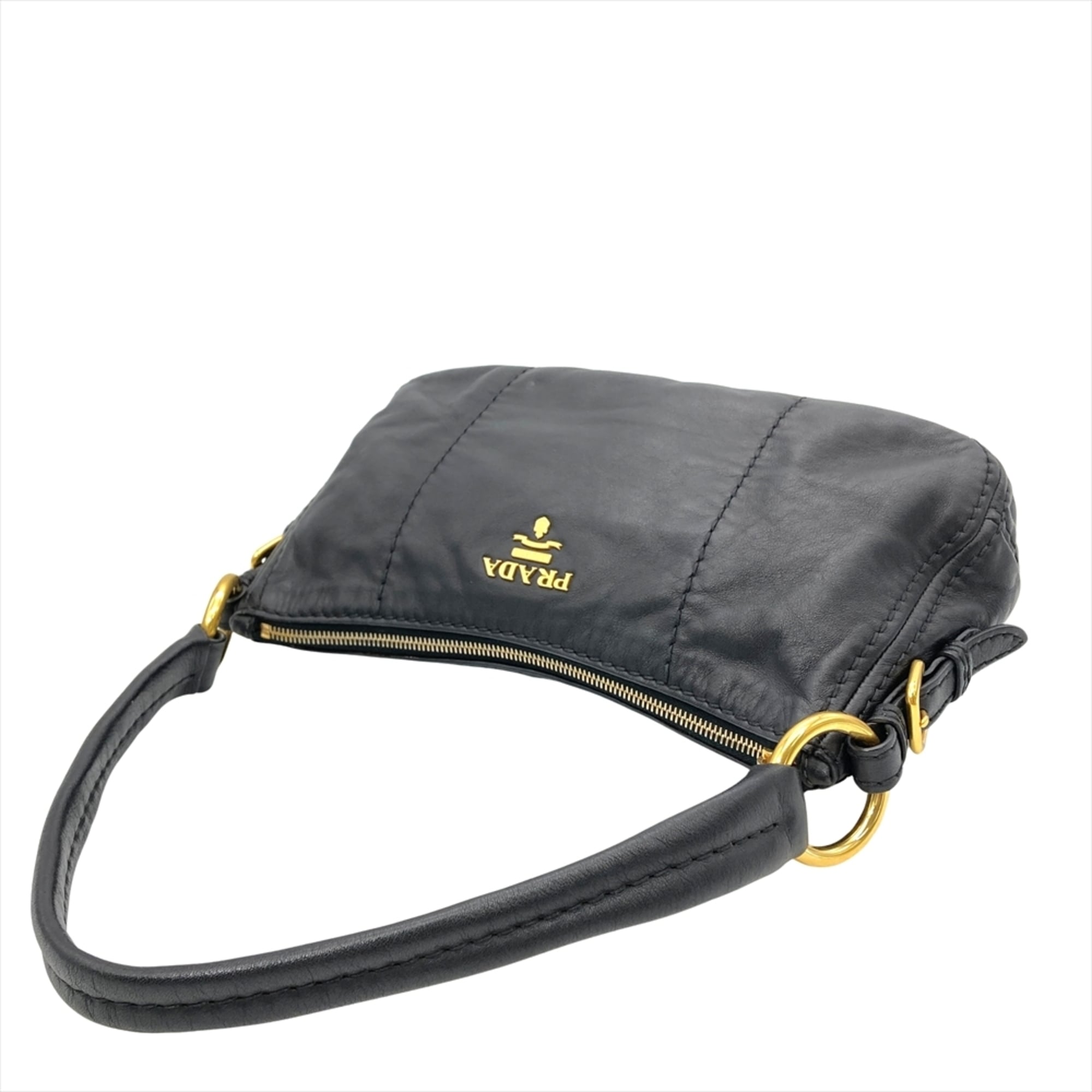 Prada Black Leather Shoulder Bag (Pre-Owned)