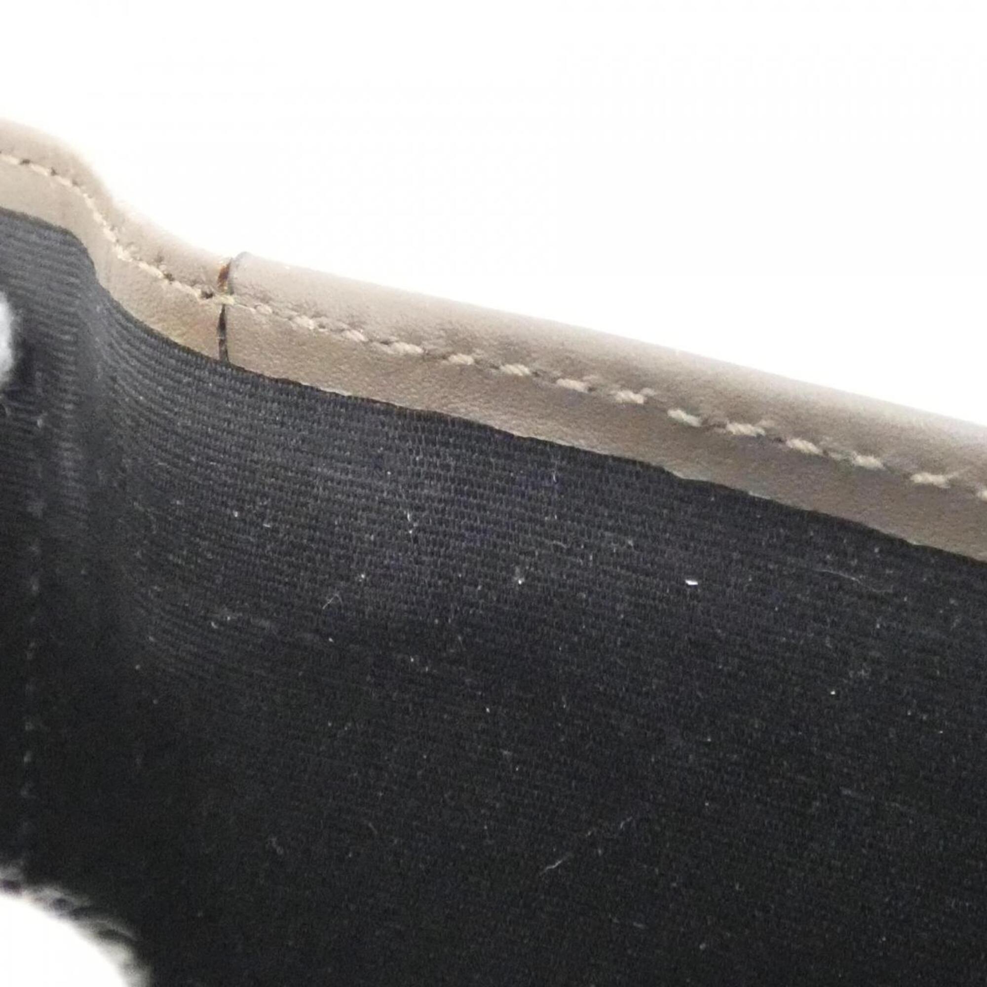 Loewe Brown Gray Leather Wallet (Bi-Fold) (Pre-Owned)