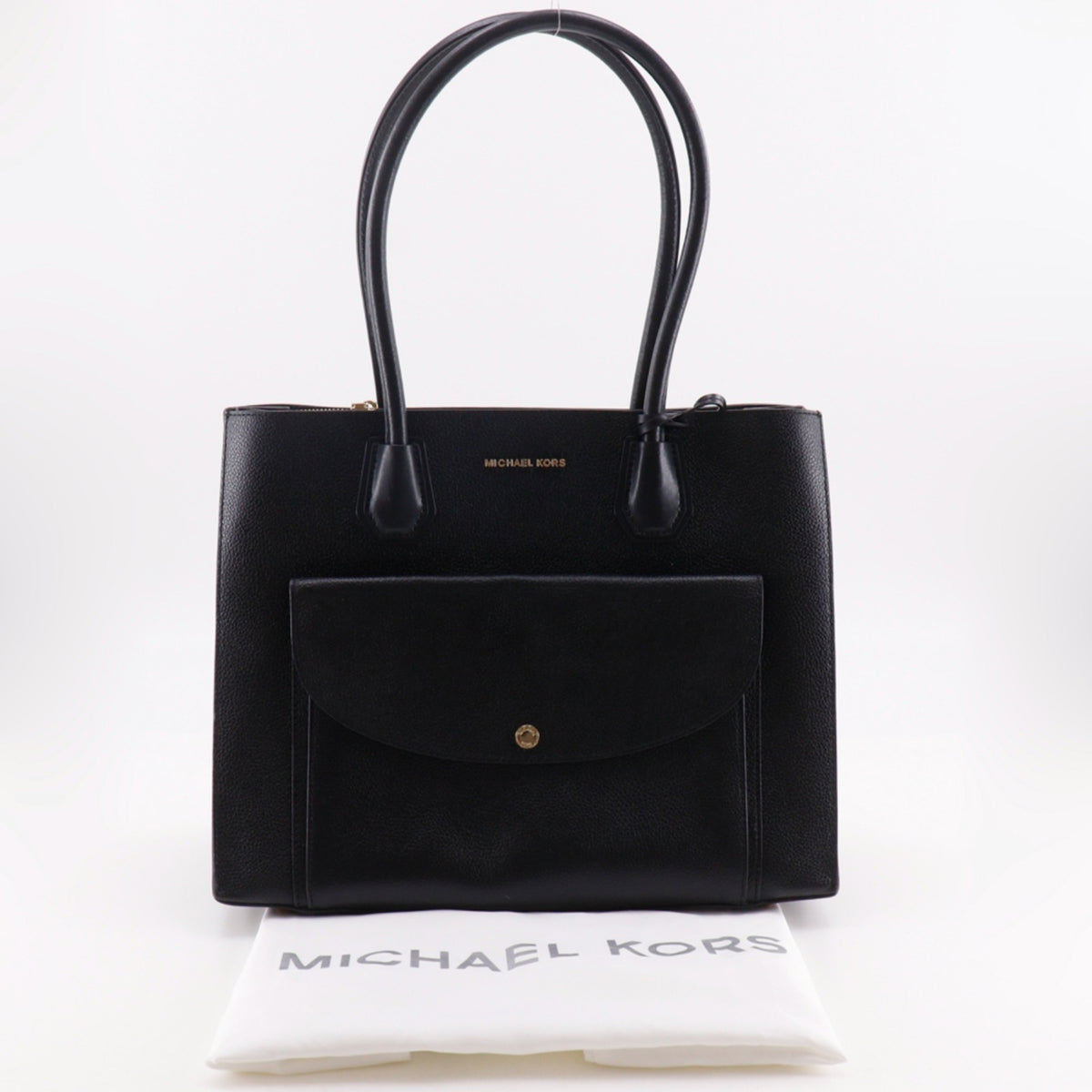 Michael Kors Black Leather Tote Bag (Pre-Owned)