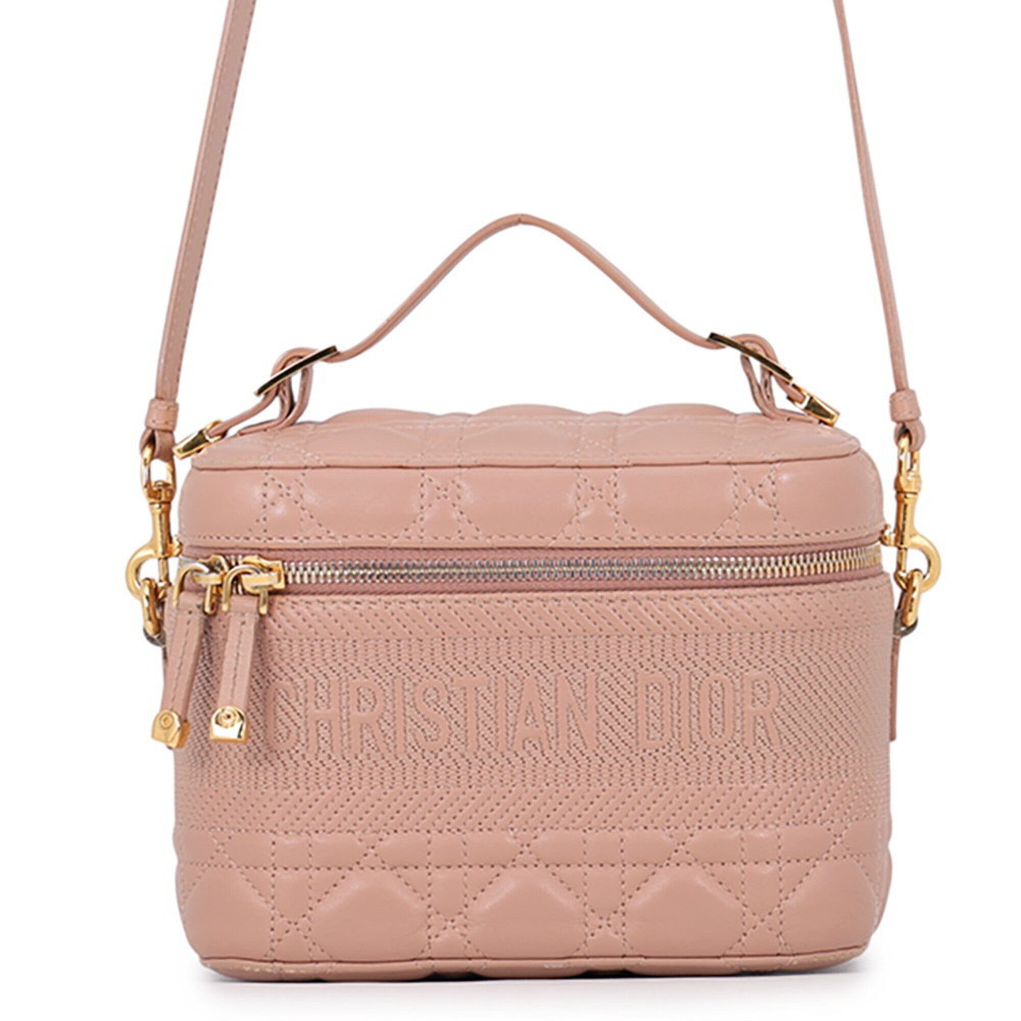 Christian Dior Gold Leather Handbag Shoulder Bag (Pre-Owned)
