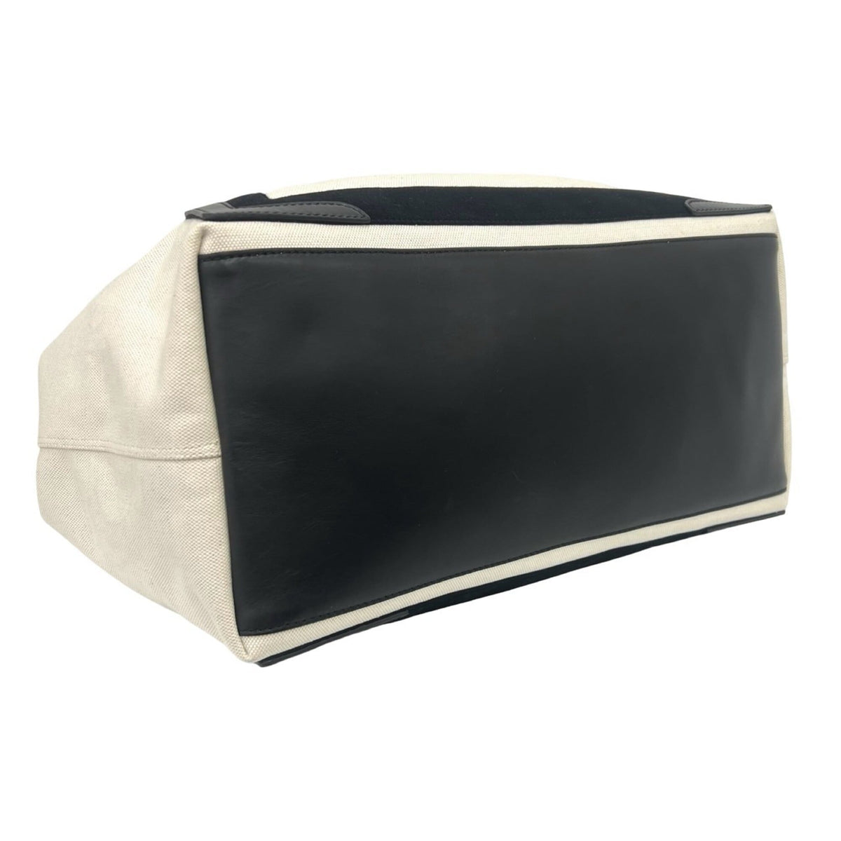 Balenciaga Black White Canvas Leather Pouch Shoulder Bag Tote Bag (Pre-Owned)