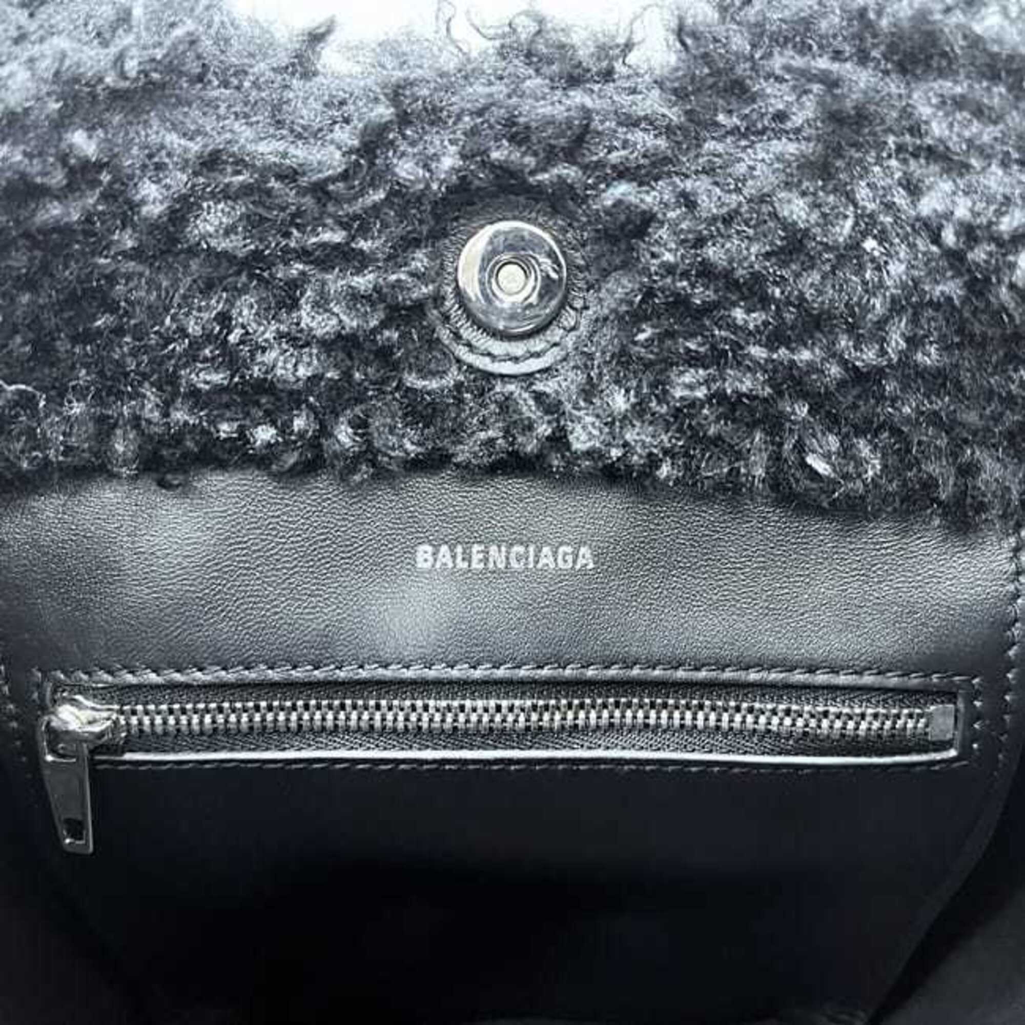 Balenciaga Black Polyester Leather Shoulder Bag (Pre-Owned)