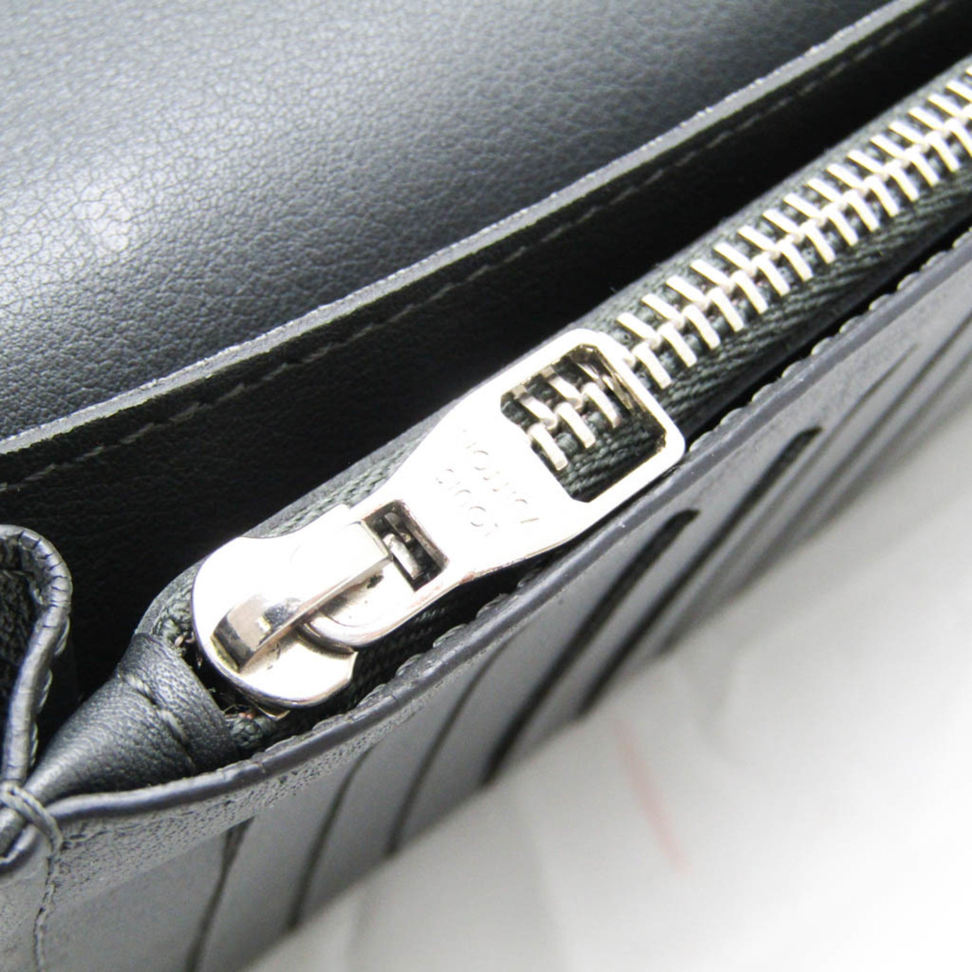 Louis Vuitton Taurillon Lv Charcoal Leather Long Wallet (Bi-Fold) (Pre-Owned)