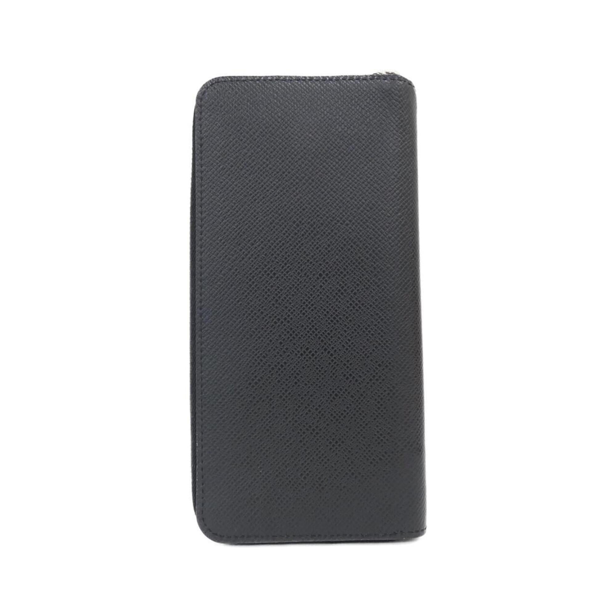 Louis Vuitton Black Leather Long Wallet (Bi-Fold) (Pre-Owned)