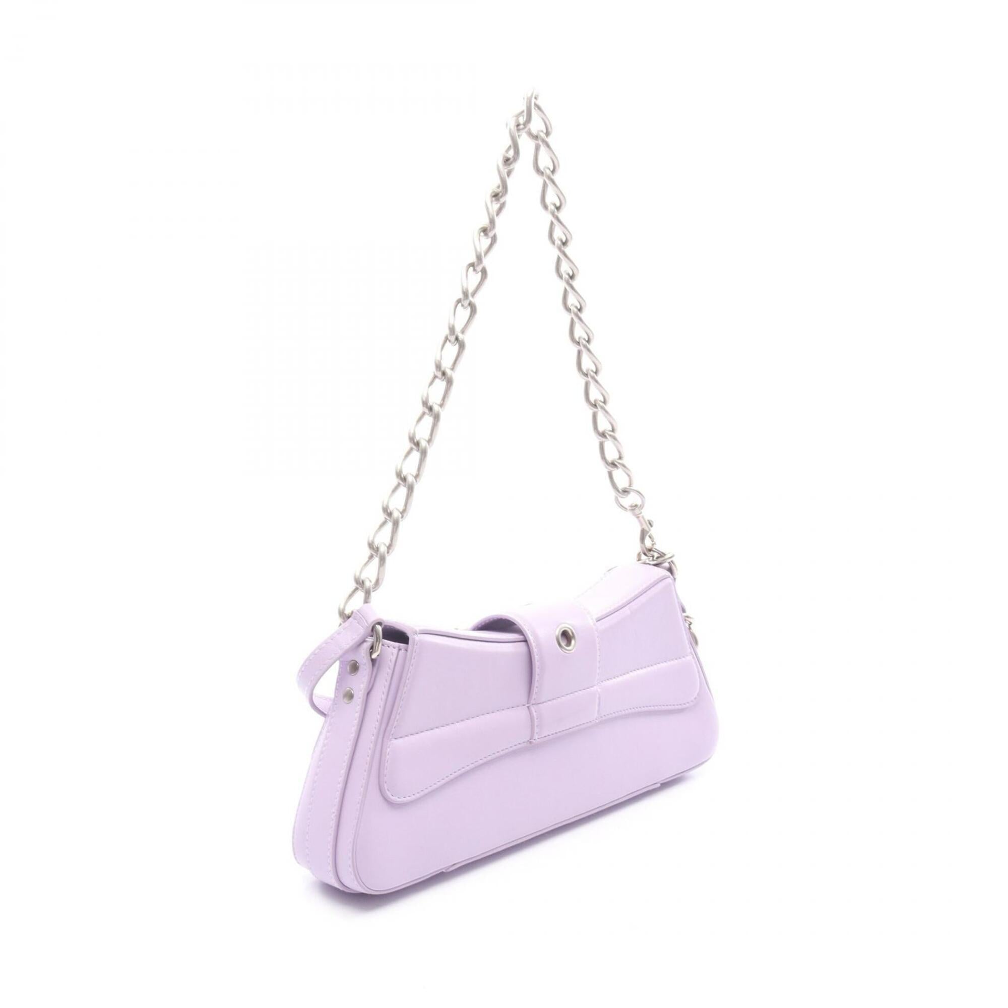 Balenciaga Purple Leather Handbag Shoulder Bag (Pre-Owned)