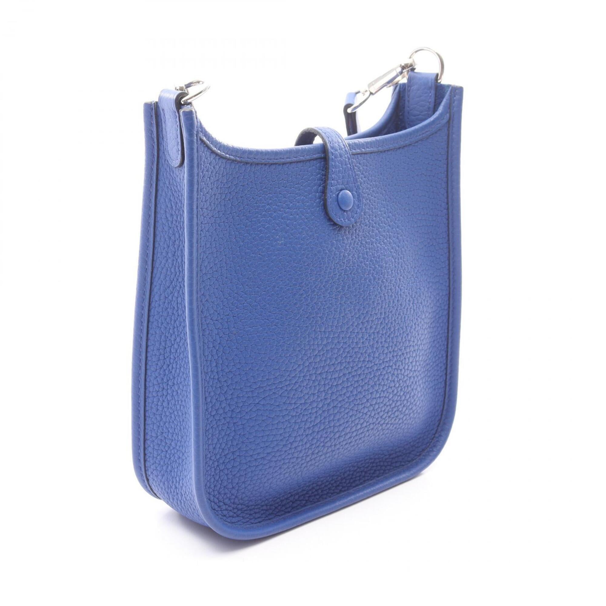 Hermes Blue Blue Royal Taurillon Clemence Leather Leather Handbag Shoulder Bag (Pre-Owned)