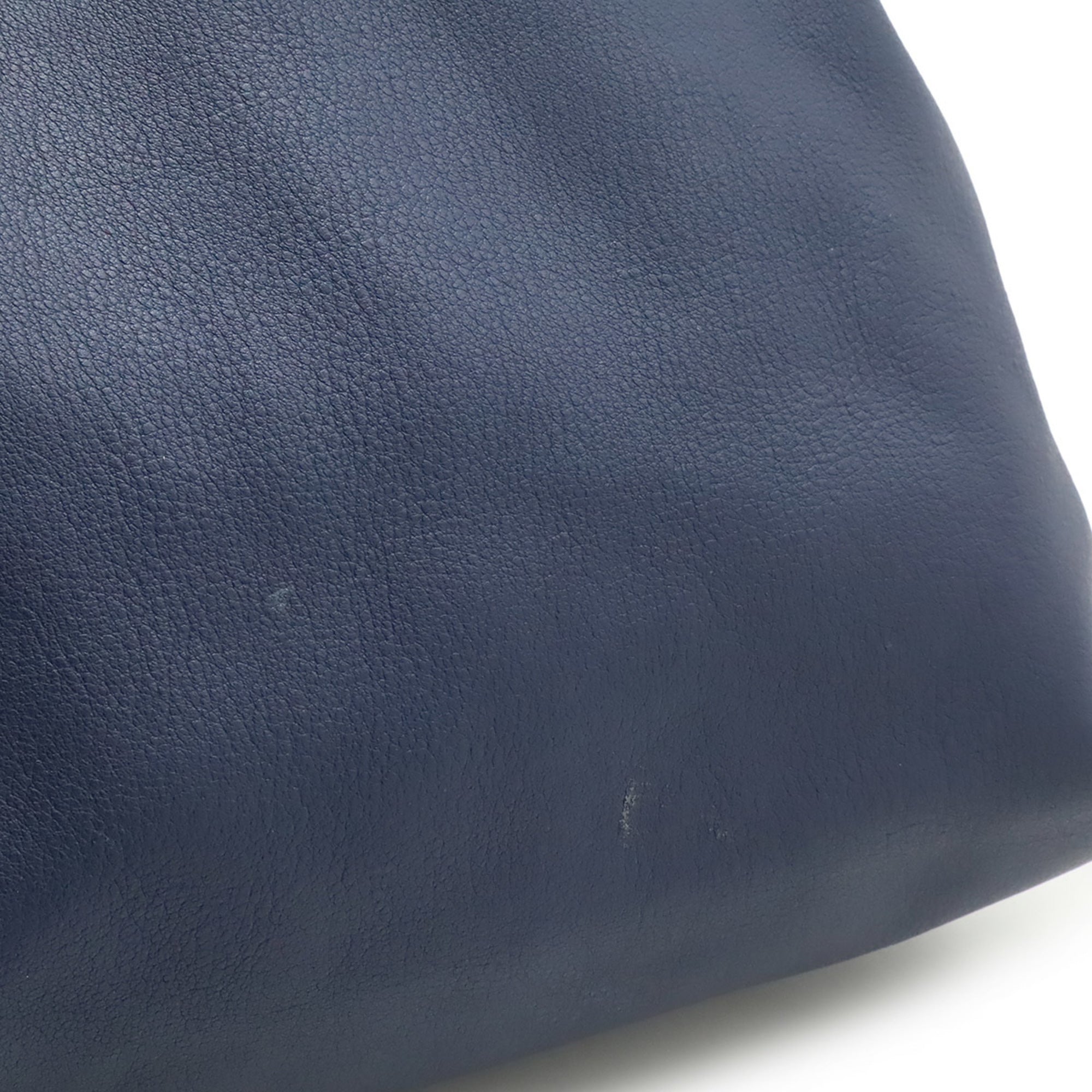 Loewe Flamenco Navy Leather Shoulder Bag (Pre-Owned)