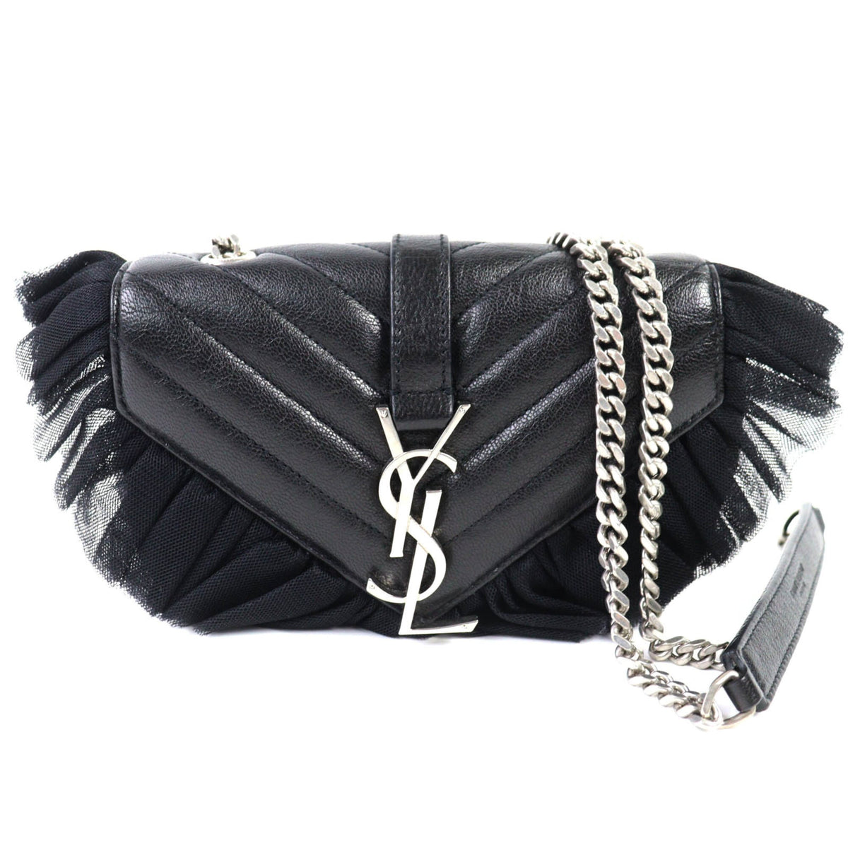 Saint Laurent Black Leather Shoulder Bag (Pre-Owned)