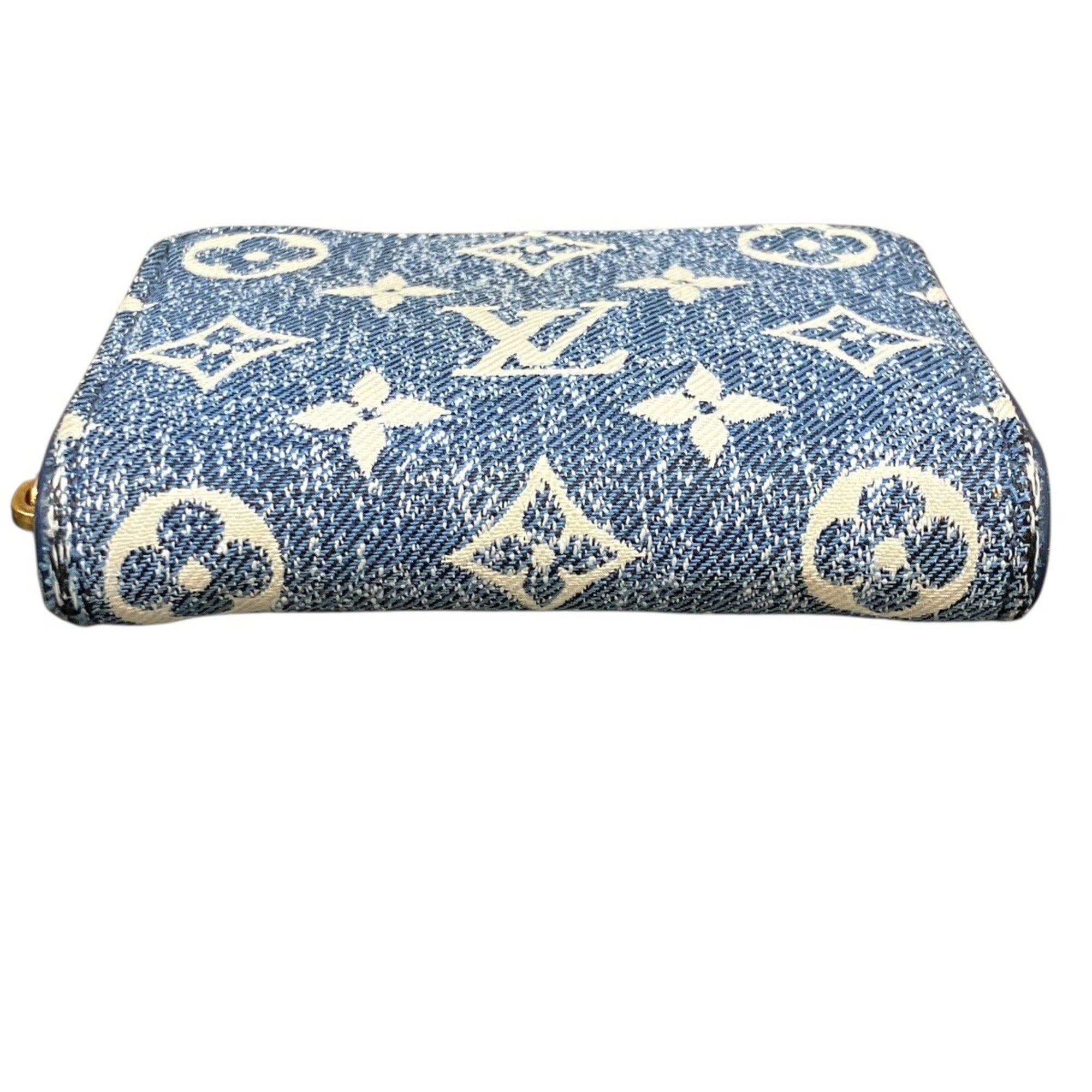 Louis Vuitton Monogram Denim Blue Denim Coin Purse/Coin Case (Pre-Owned)