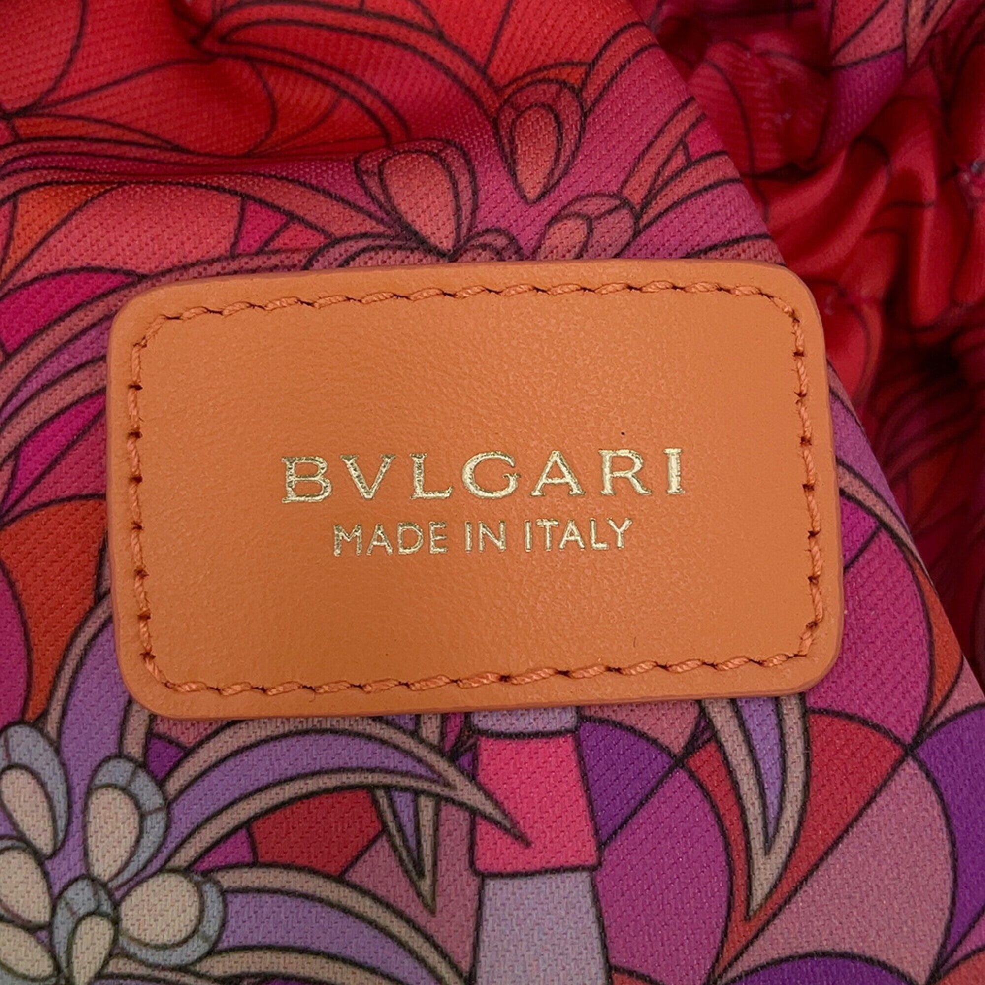 Bvlgari Orange Leather Handbag Shoulder Bag (Pre-Owned)