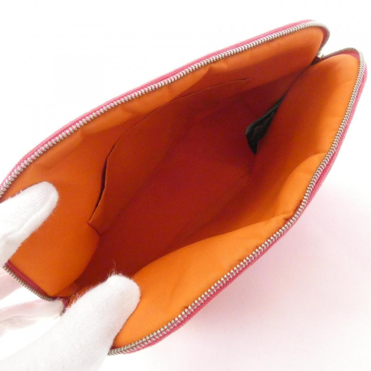 Hermes Pink Canvas Handbag Pouch (Pre-Owned)