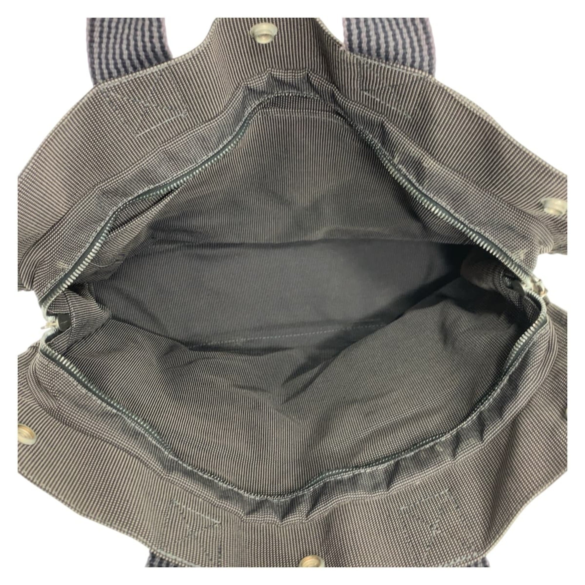 Hermes Her Line Gray Polyamide Polyester Handbag Tote Bag (Pre-Owned)