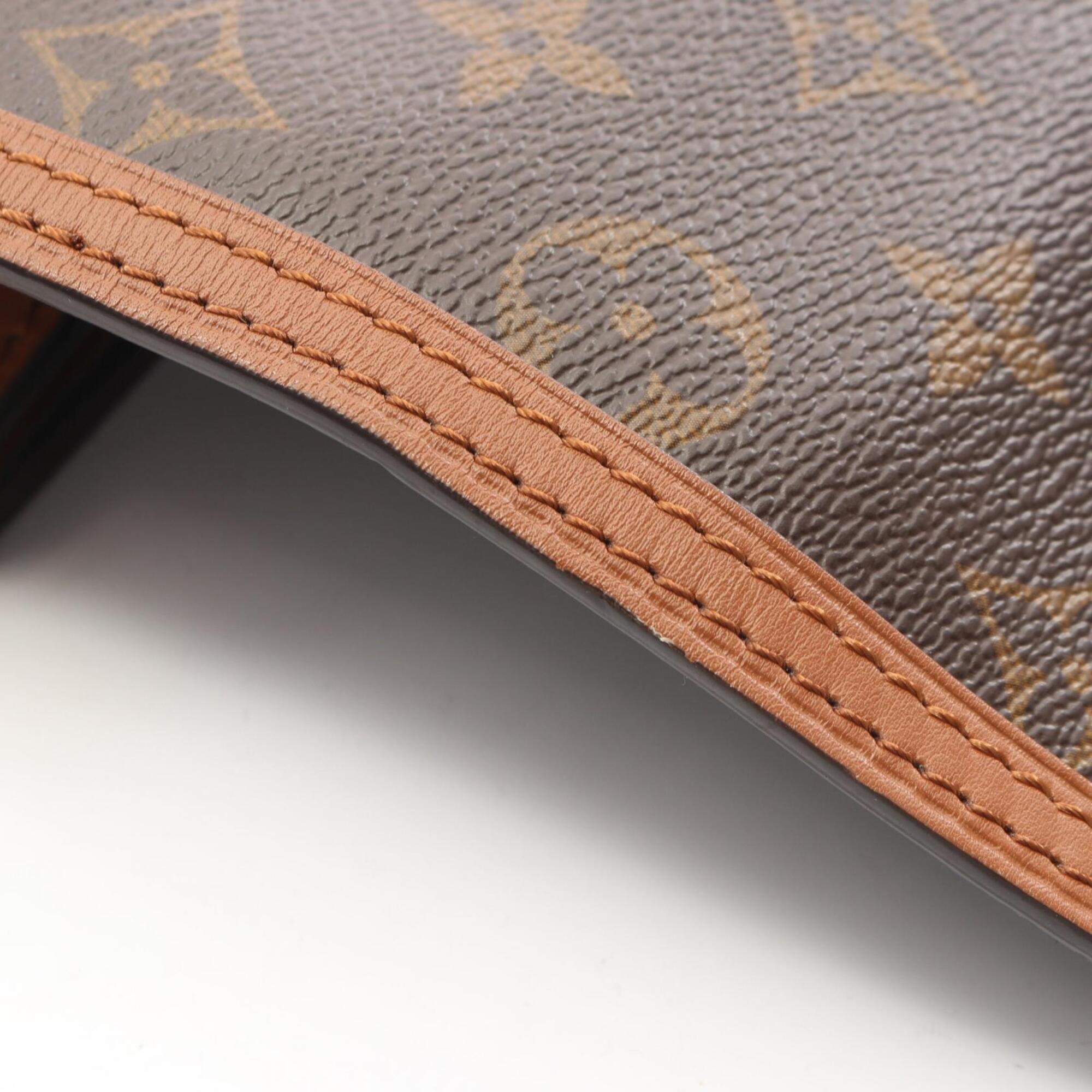 Louis Vuitton Beige Brown Coated Canvas Pvc Leather Handbag Shoulder Bag (Pre-Owned)