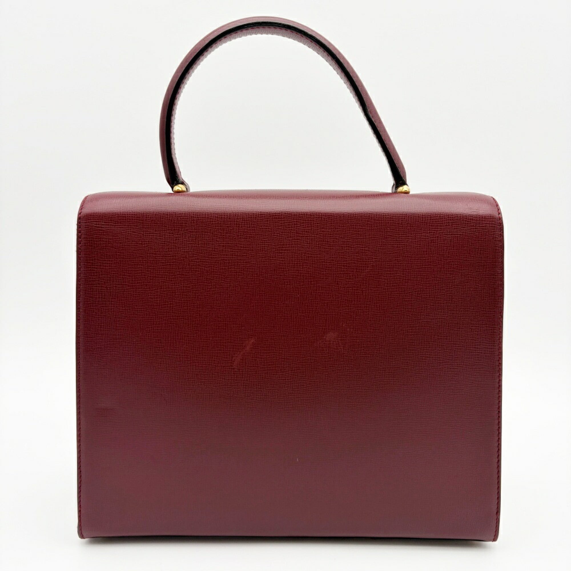Cartier Must Bordeaux Leather Handbag (Pre-Owned)