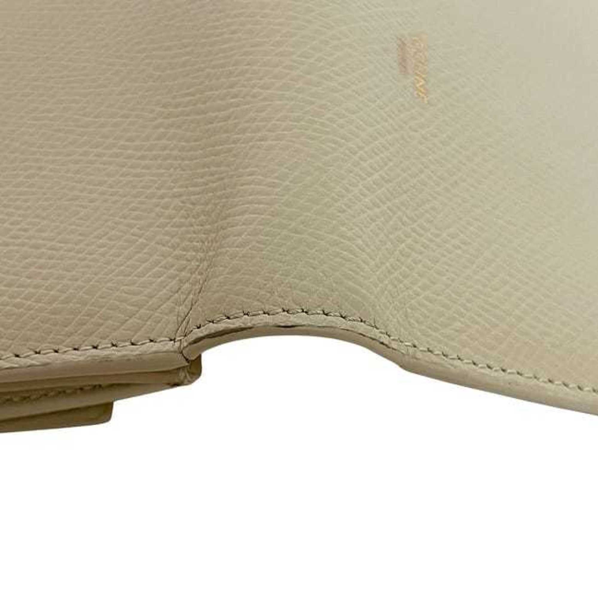 Celine Beige Cream Leather Wallet (Bi-Fold) (Pre-Owned)